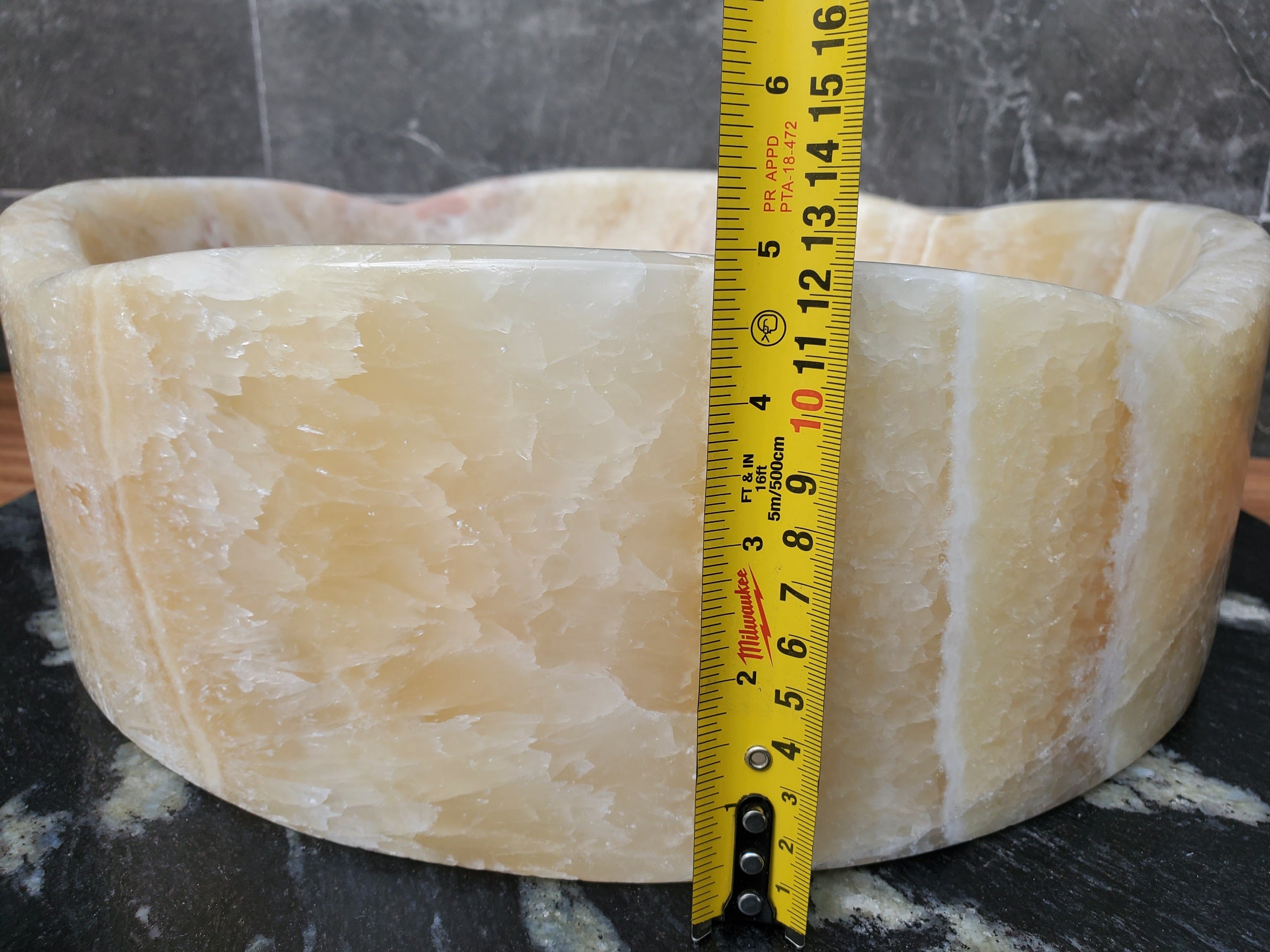 SET1047 Onyx Stone Vessel Bathroom Sink (Set of Two)