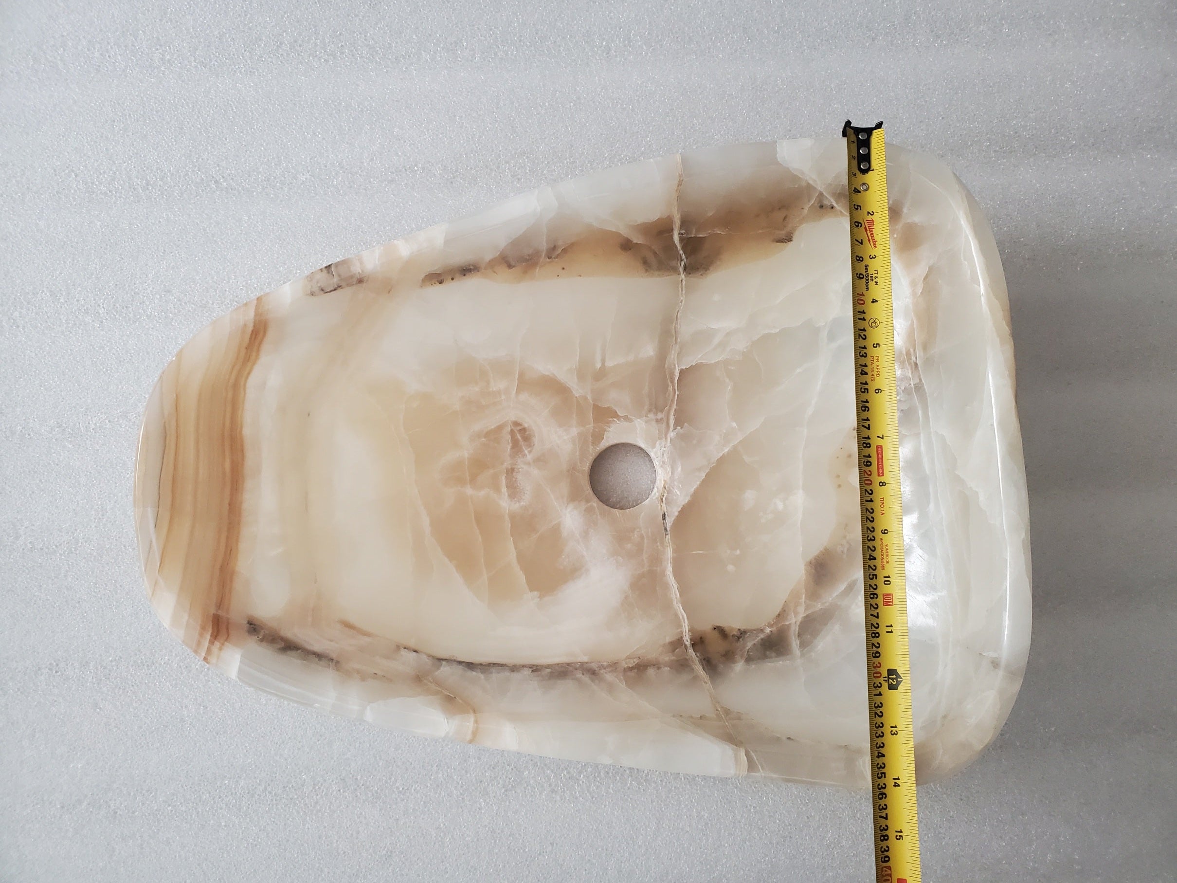 S24_01 Onyx Stone Bathroom Vessel Sink