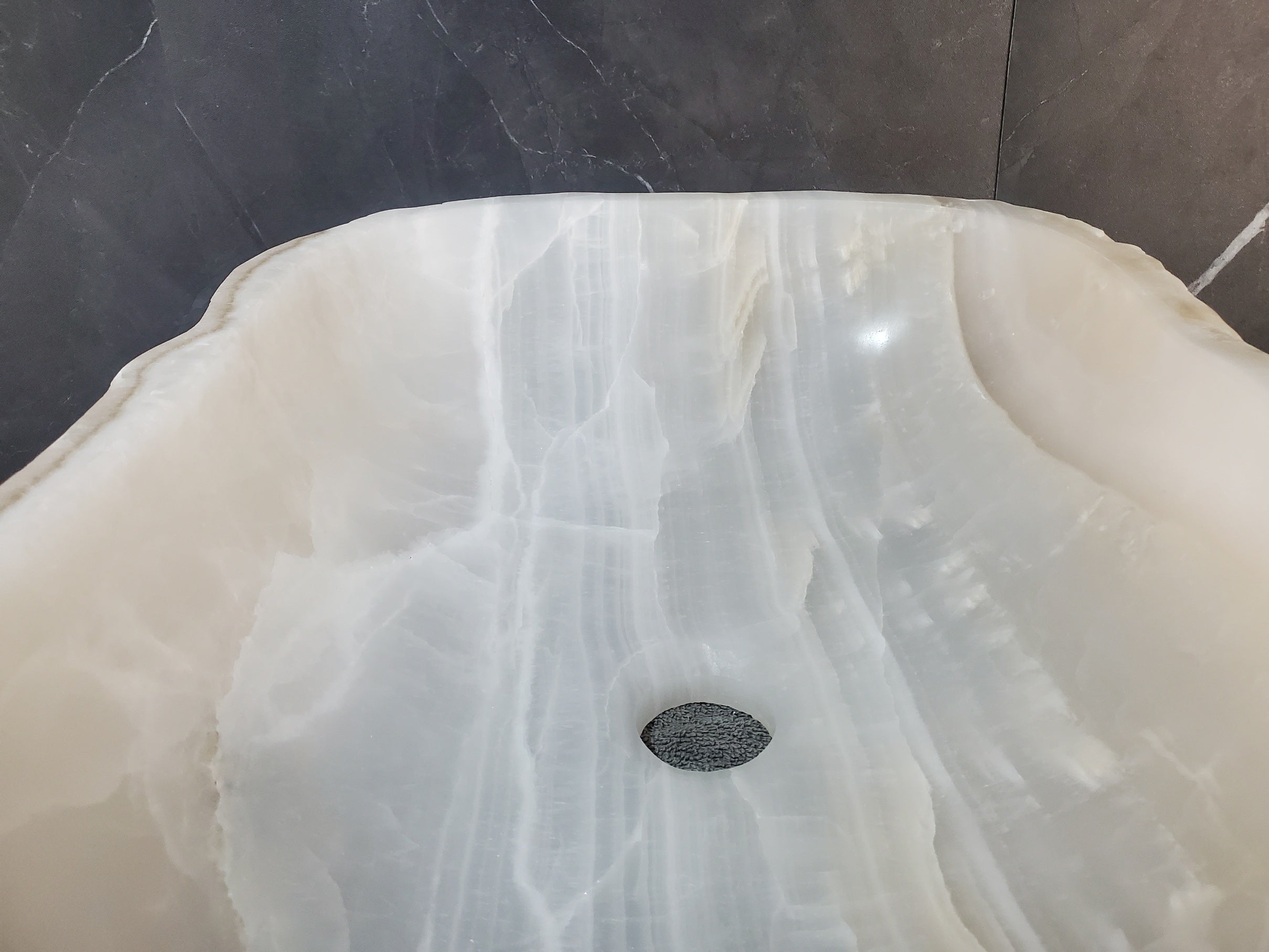 S27_18 Onyx Stone Bathroom Vessel Sink