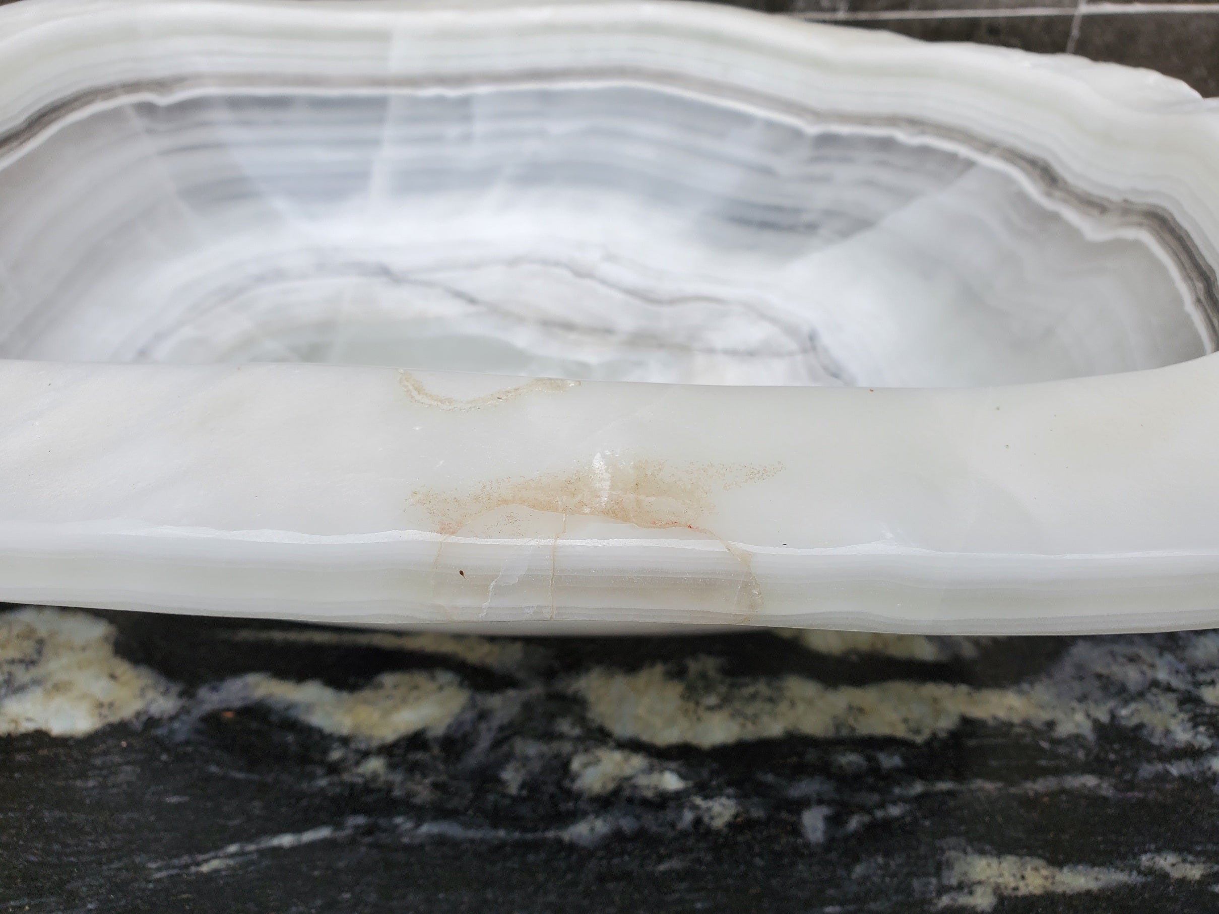 S30_09 Onyx Stone Vessel Bathroom Sink