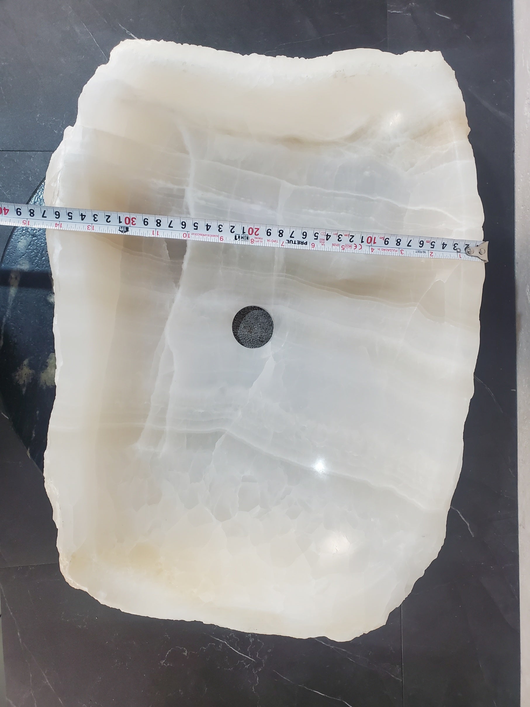 S27_15 Onyx Stone Bathroom Vessel Sink