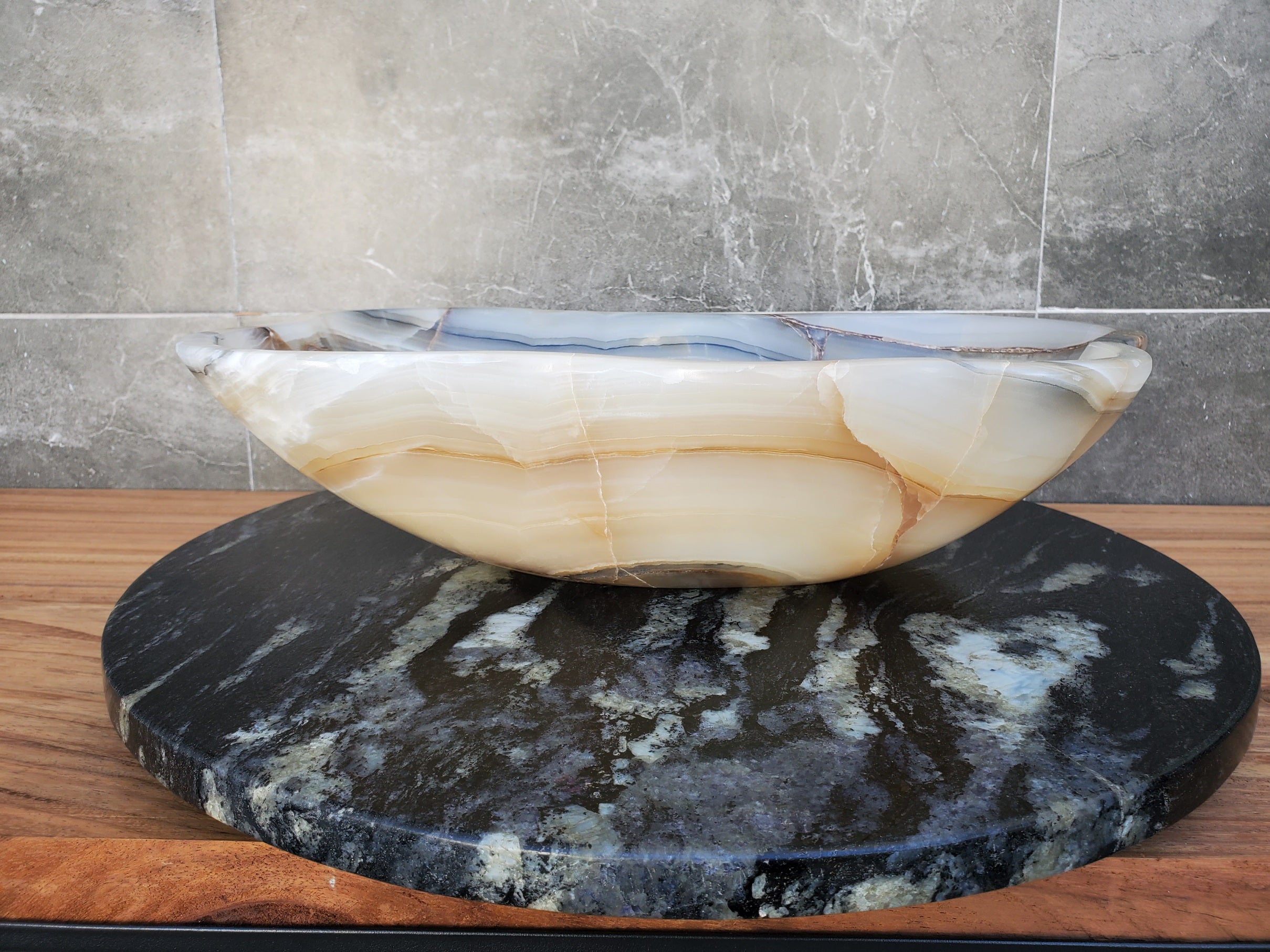 S29_10 Onyx Stone Vessel Bathroom Sink