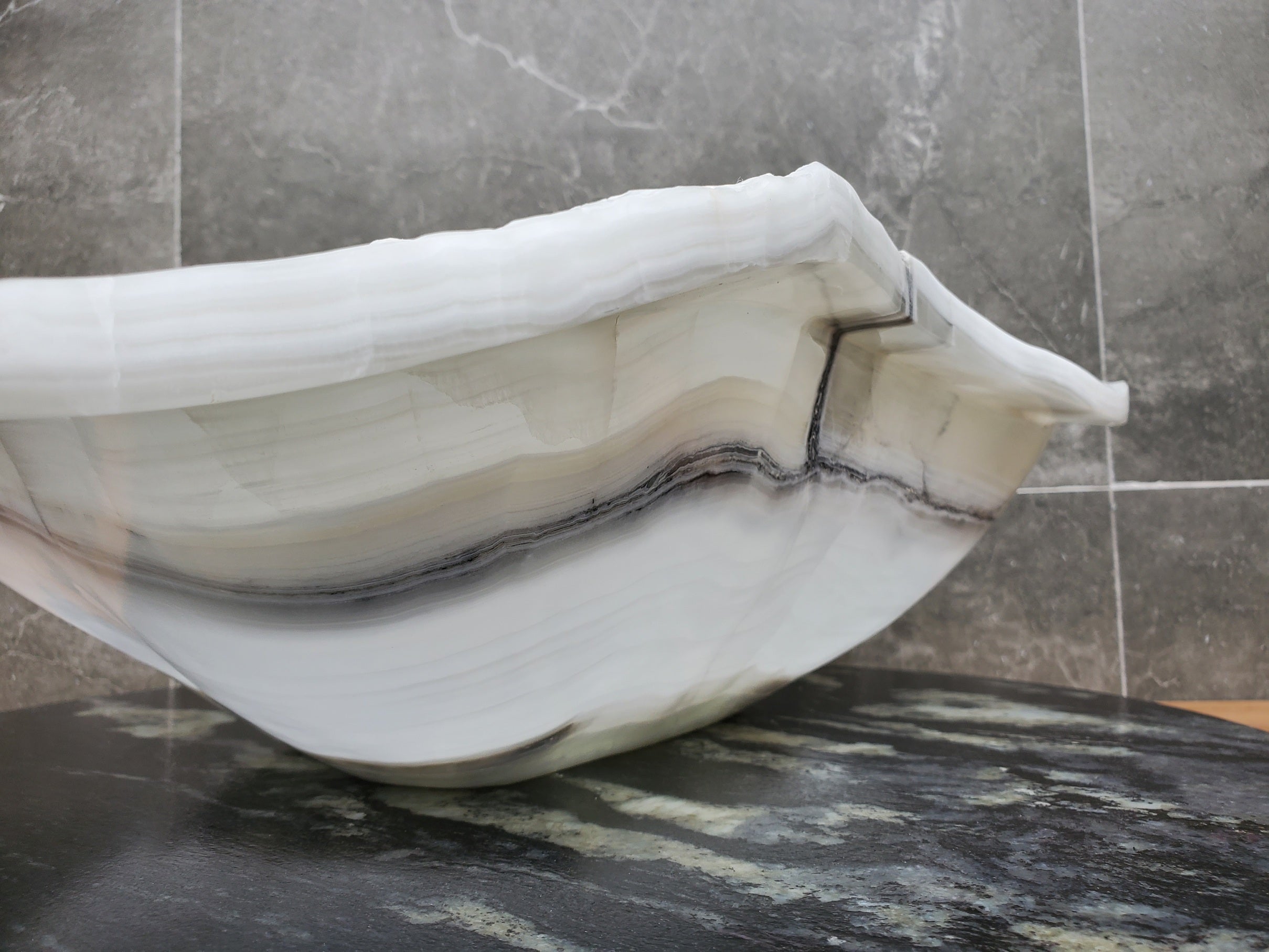 S30_07 Onyx Stone Vessel Bathroom Sink