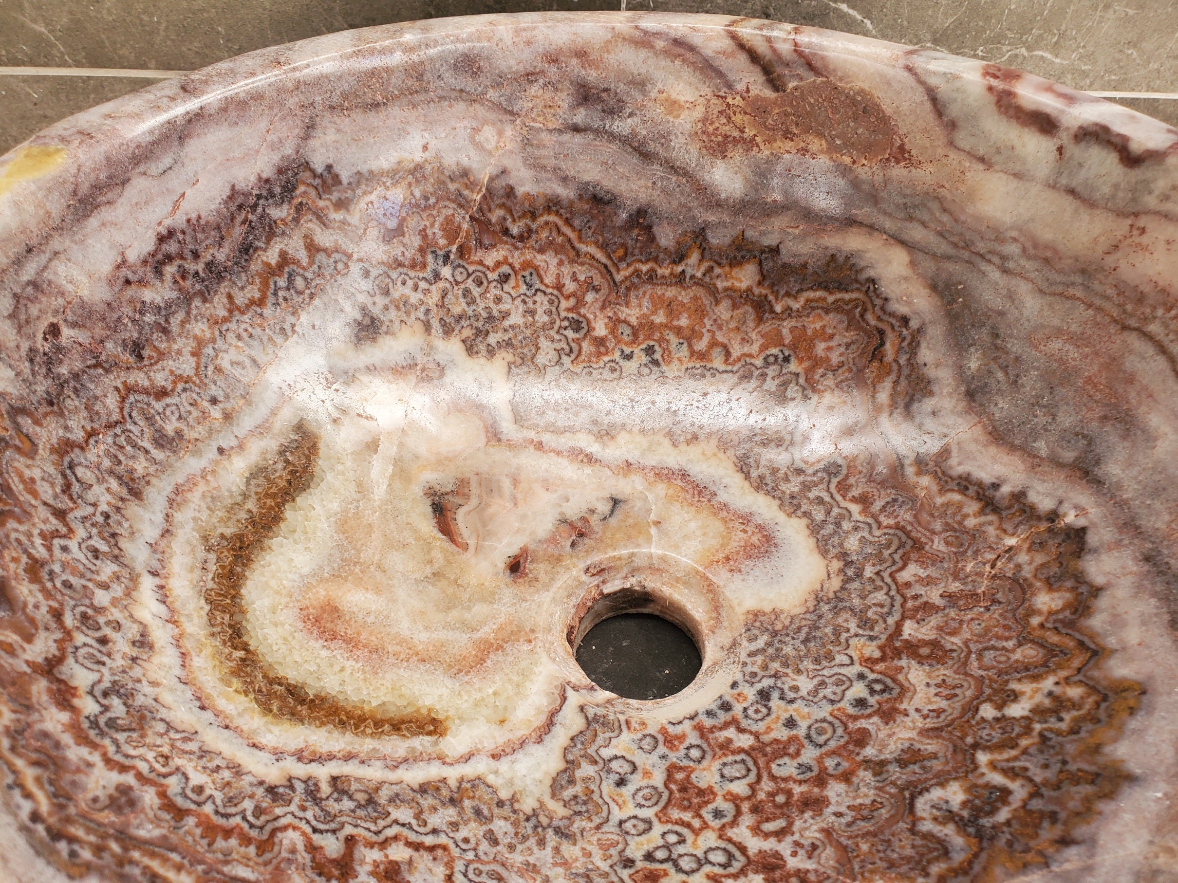 S34_04 Serpentine Onyx Stone Vessel Sink