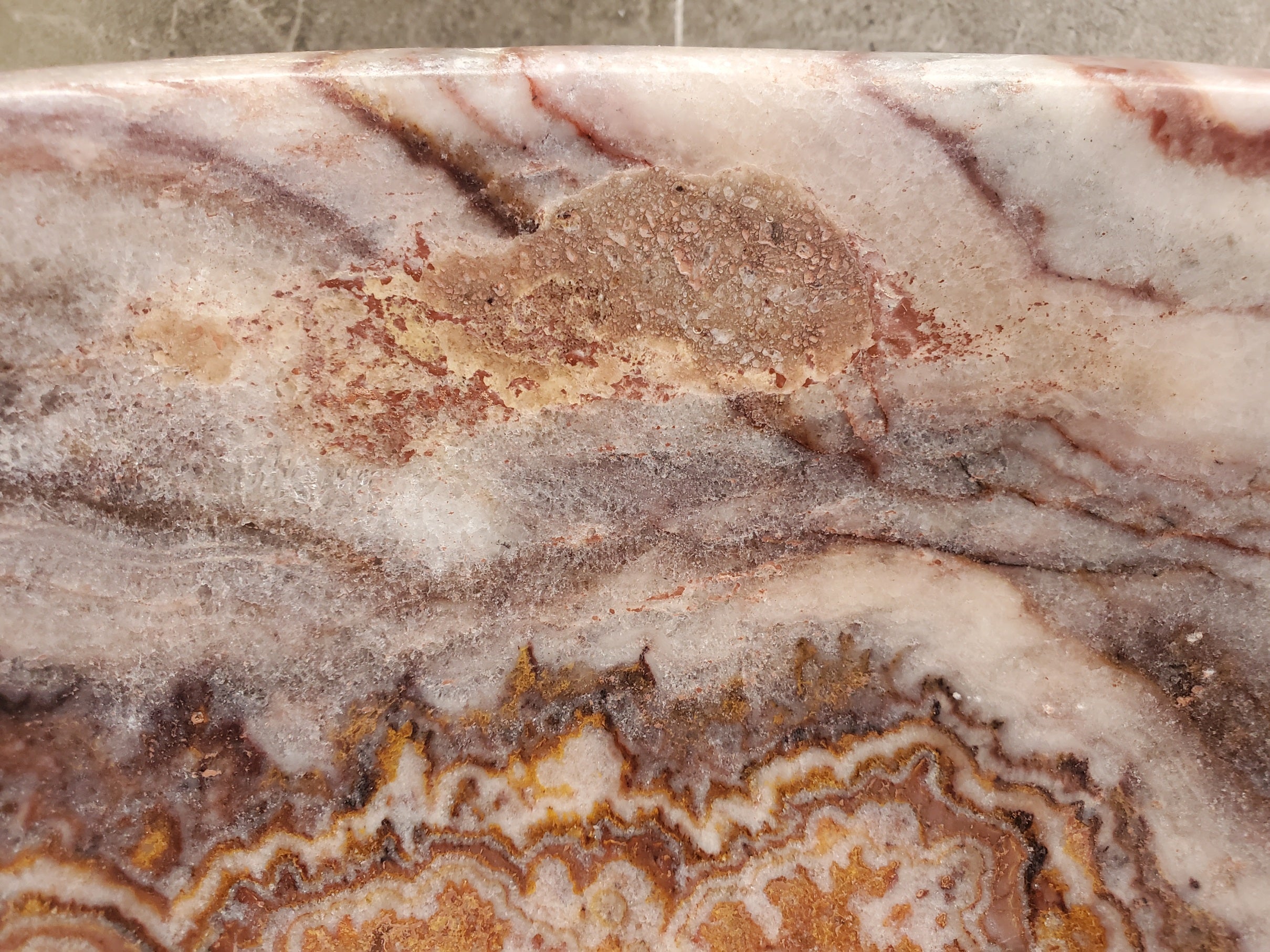 S34_04 Serpentine Onyx Stone Vessel Sink