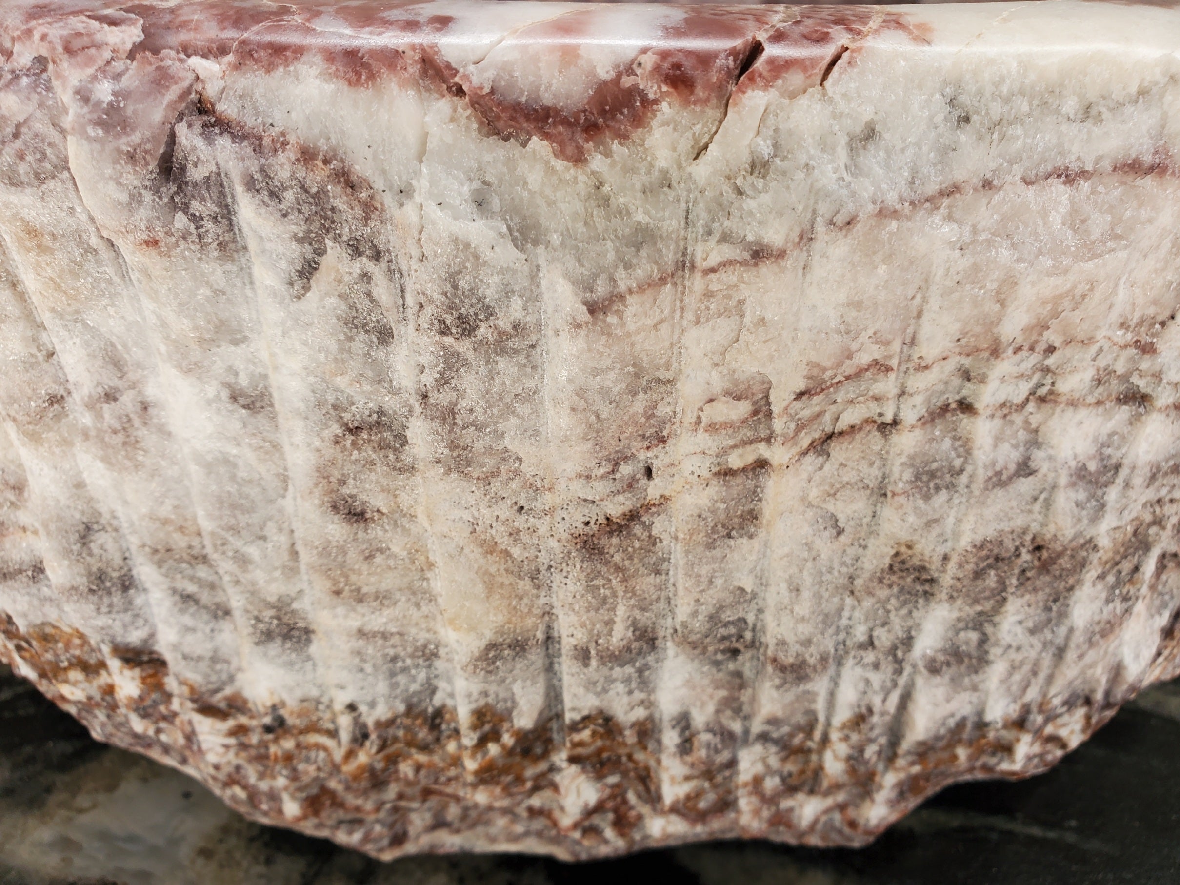 S34_04 Serpentine Onyx Stone Vessel Sink