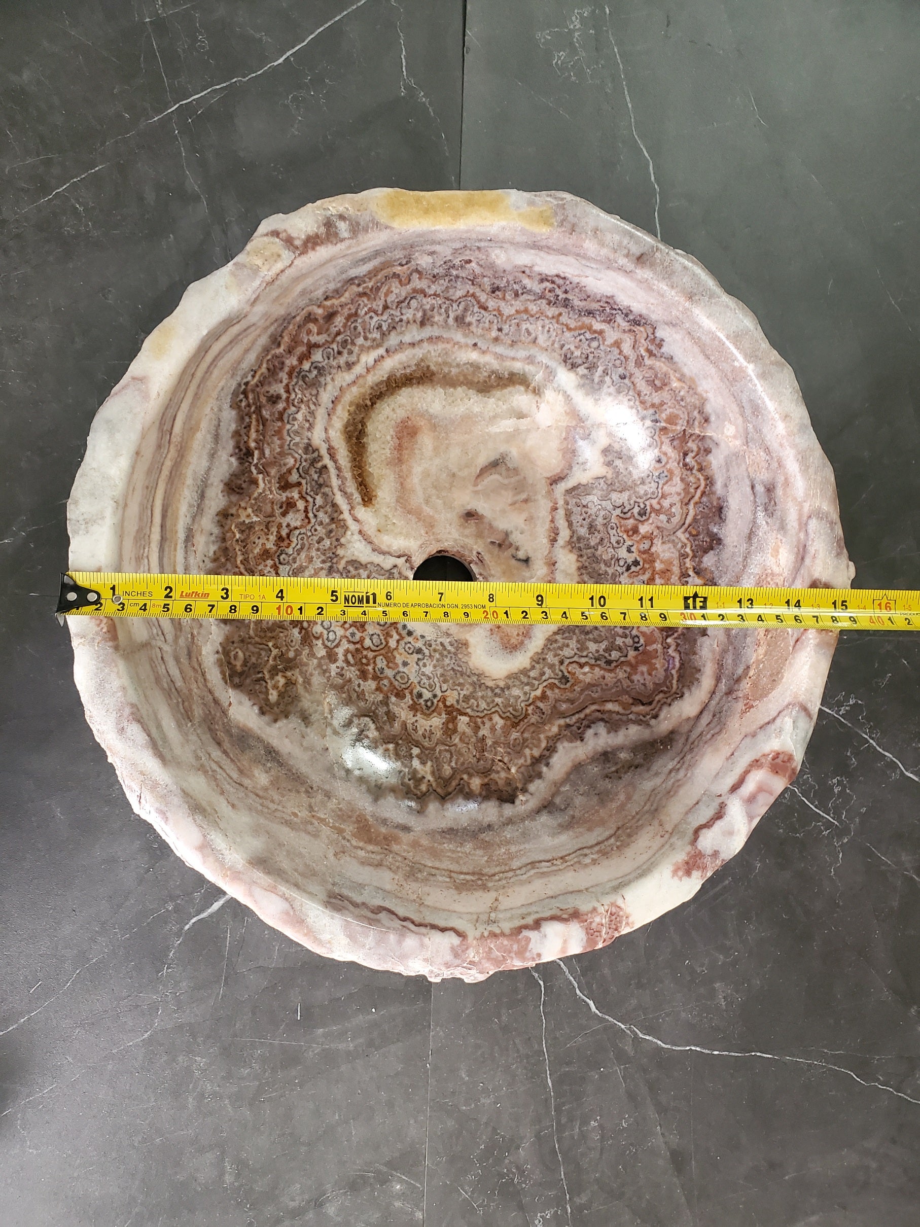 S34_04 Serpentine Onyx Stone Vessel Sink