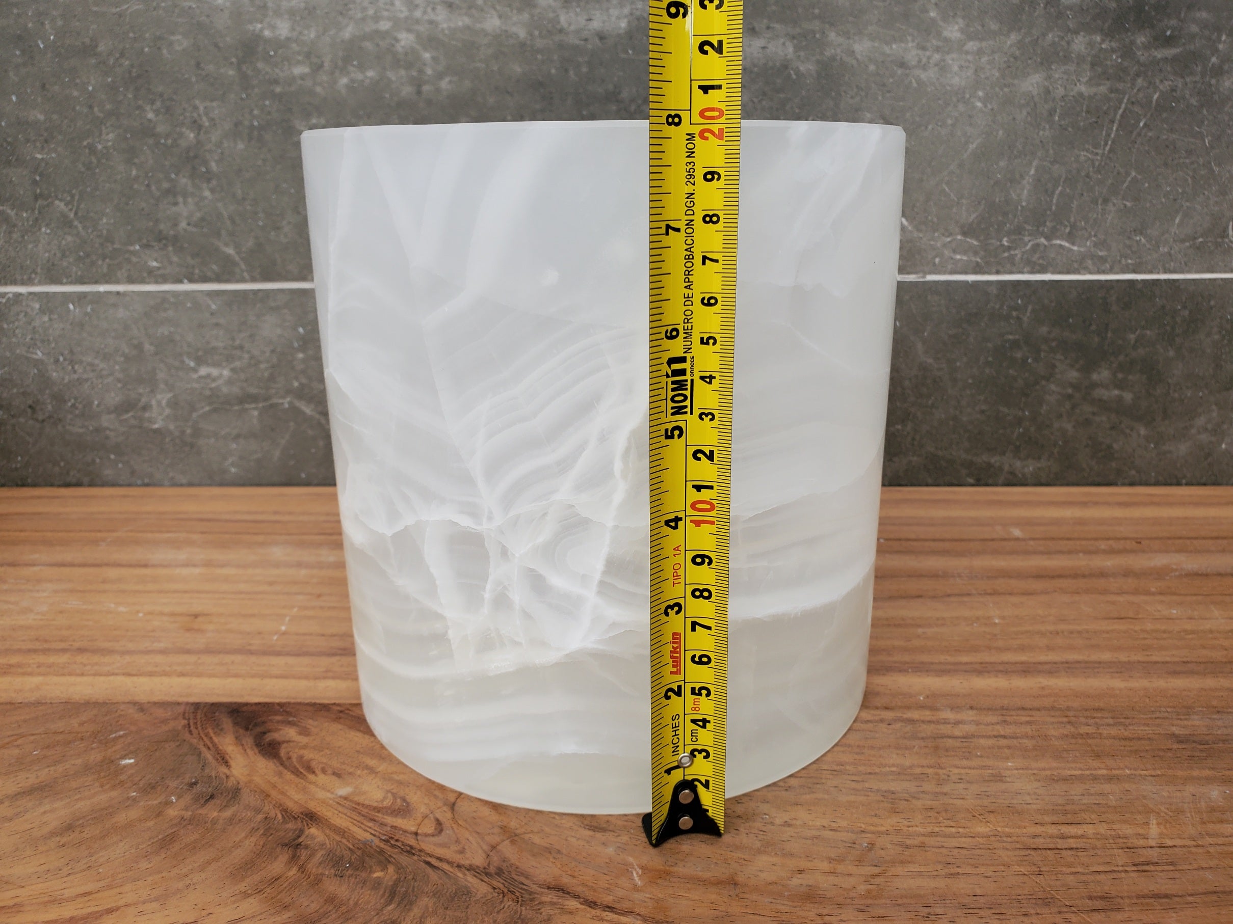 WB_13RD Onyx Stone Waste Basket