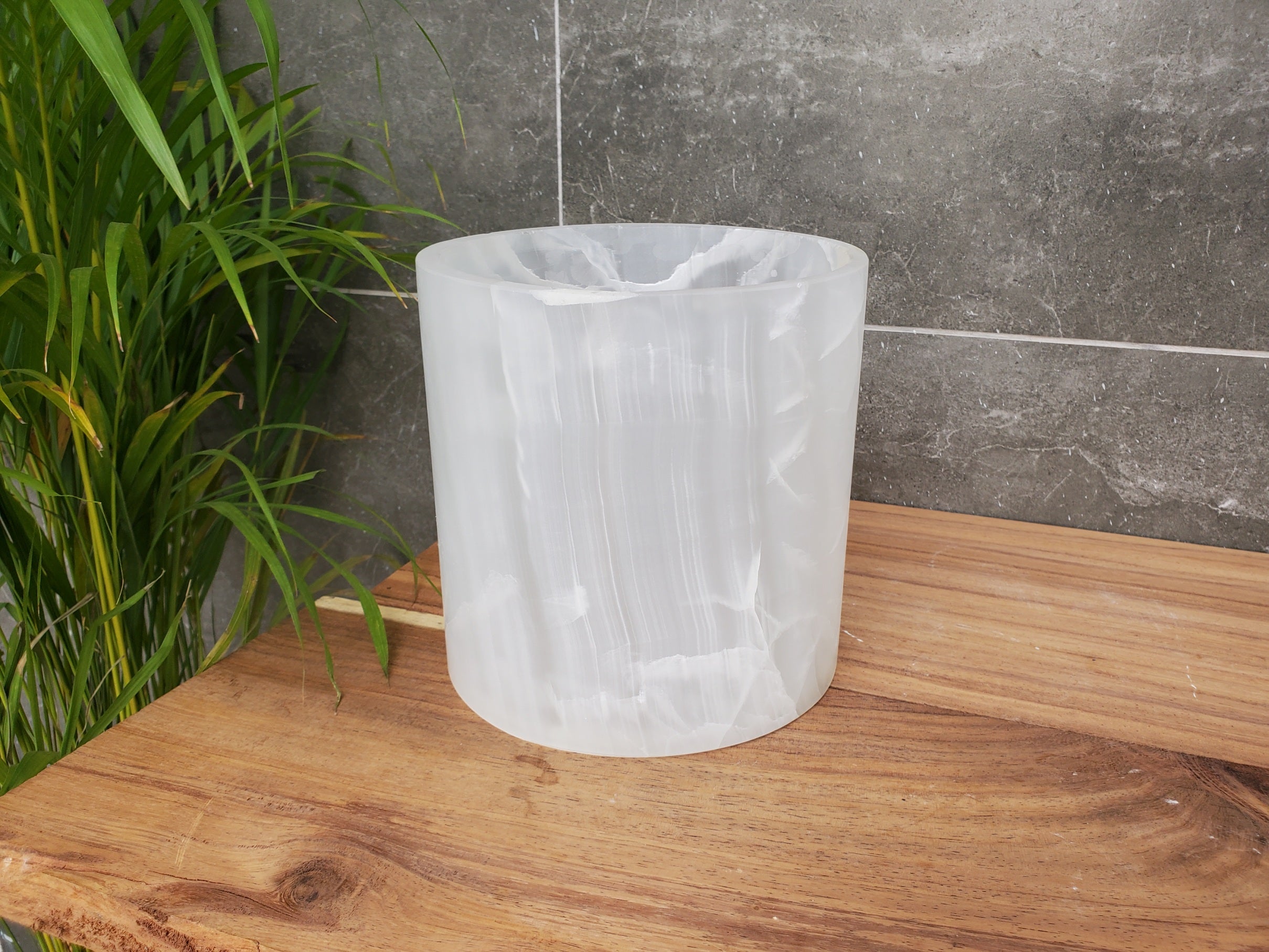 WB_13RD Onyx Stone Waste Basket