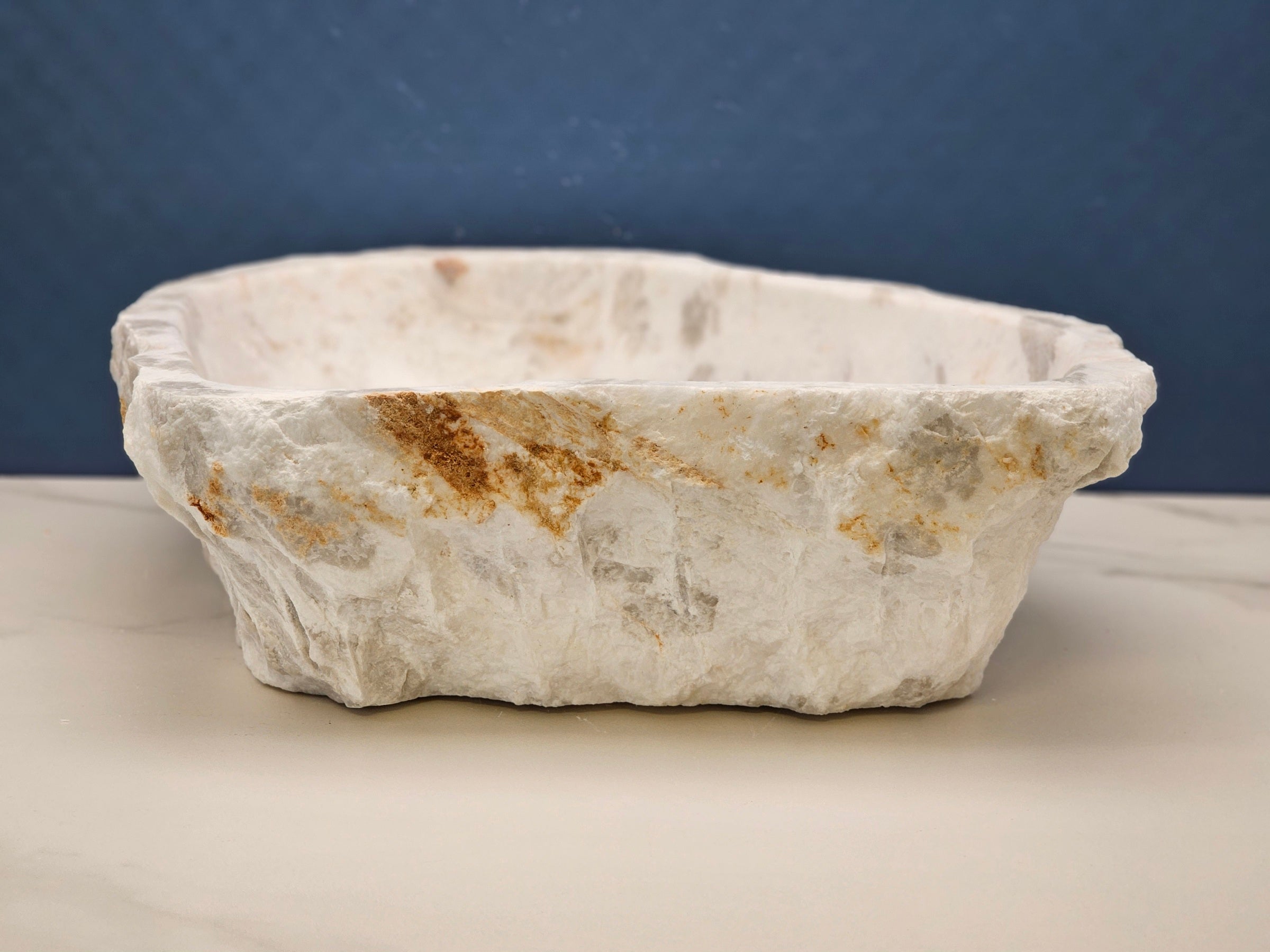 White and Gray Onyx Stone Vessel Bathroom Sink Onyx Sinks Onyx Sinks Sinks