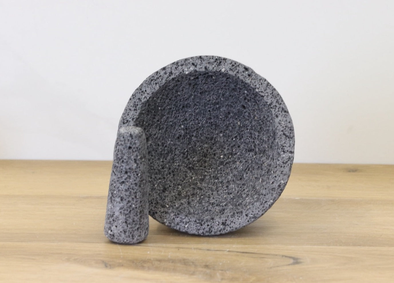 Simple Slant Bowl & Pestle - Lava Stone - 8 Inch Molcajete Accessories Kitchen & Dining Molcajete