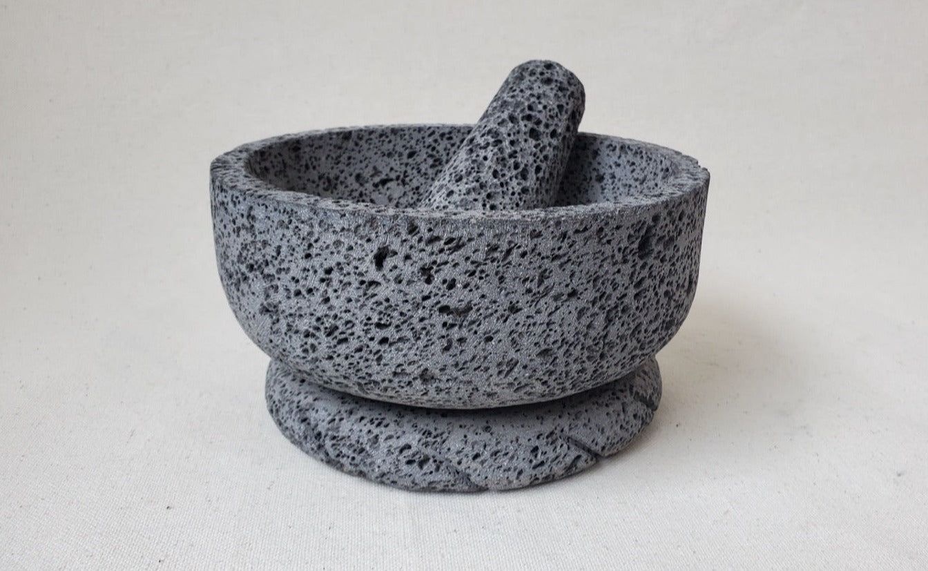Hourglass Bowl & Pestle - Lava Stone - Various Sizes Molcajete Accessories Featured Kitchen & Dining Molcajete