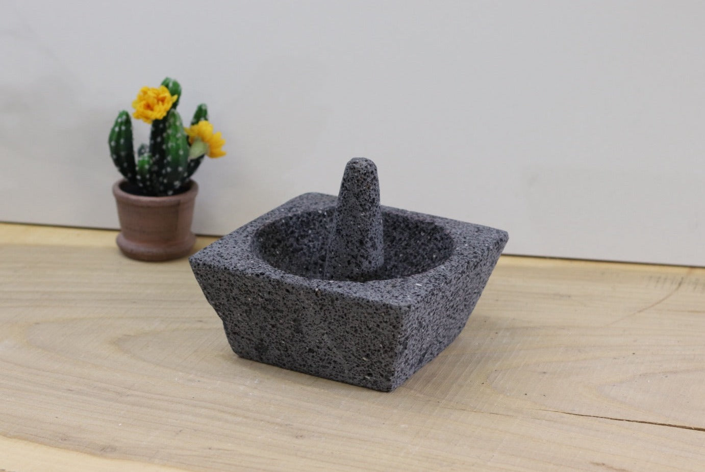 Outer Slant Bowl & Pestle - Lava Stone - 8 Inch Molcajete Accessories Kitchen & Dining Molcajete