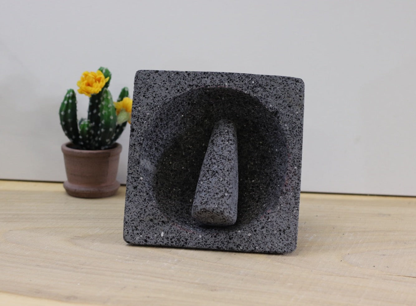 Outer Slant Bowl & Pestle - Lava Stone - 8 Inch Molcajete Accessories Kitchen & Dining Molcajete