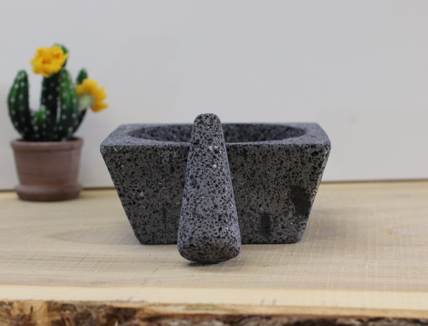 Outer Slant Bowl & Pestle - Lava Stone - 8 Inch Molcajete Accessories Kitchen & Dining Molcajete