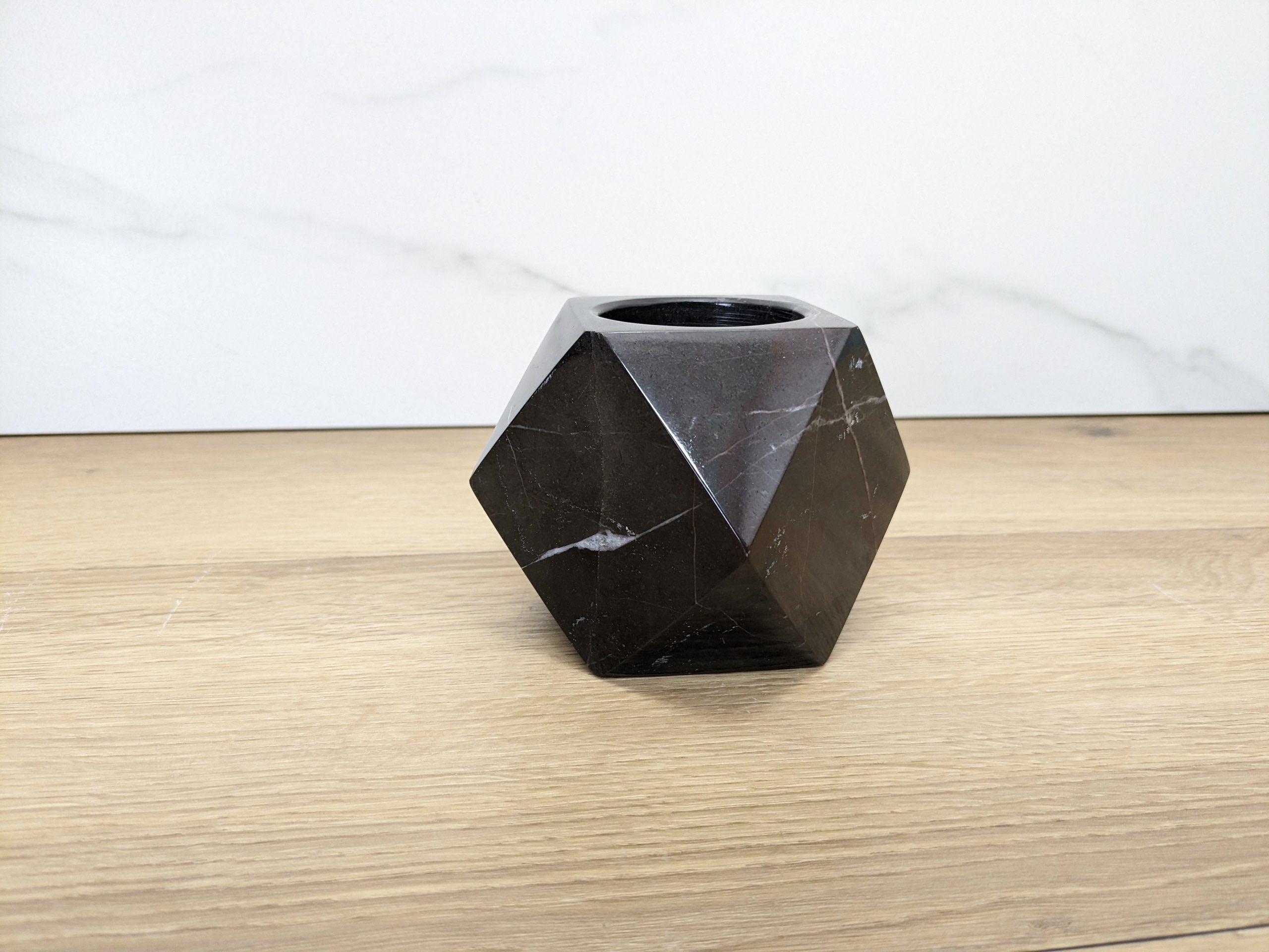 Black Onyx Succulent Planter, Stone Miniature Plant Holder, Small Pot Miniature Planters Accessories Decor Garden