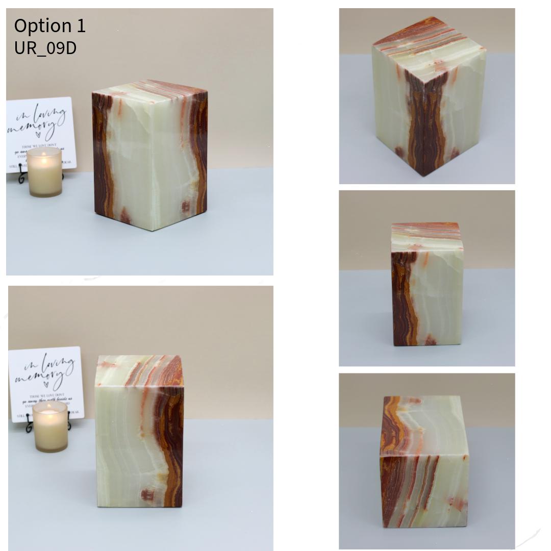 UR_09 Green Onyx Stone Cremation Urn for Ashes