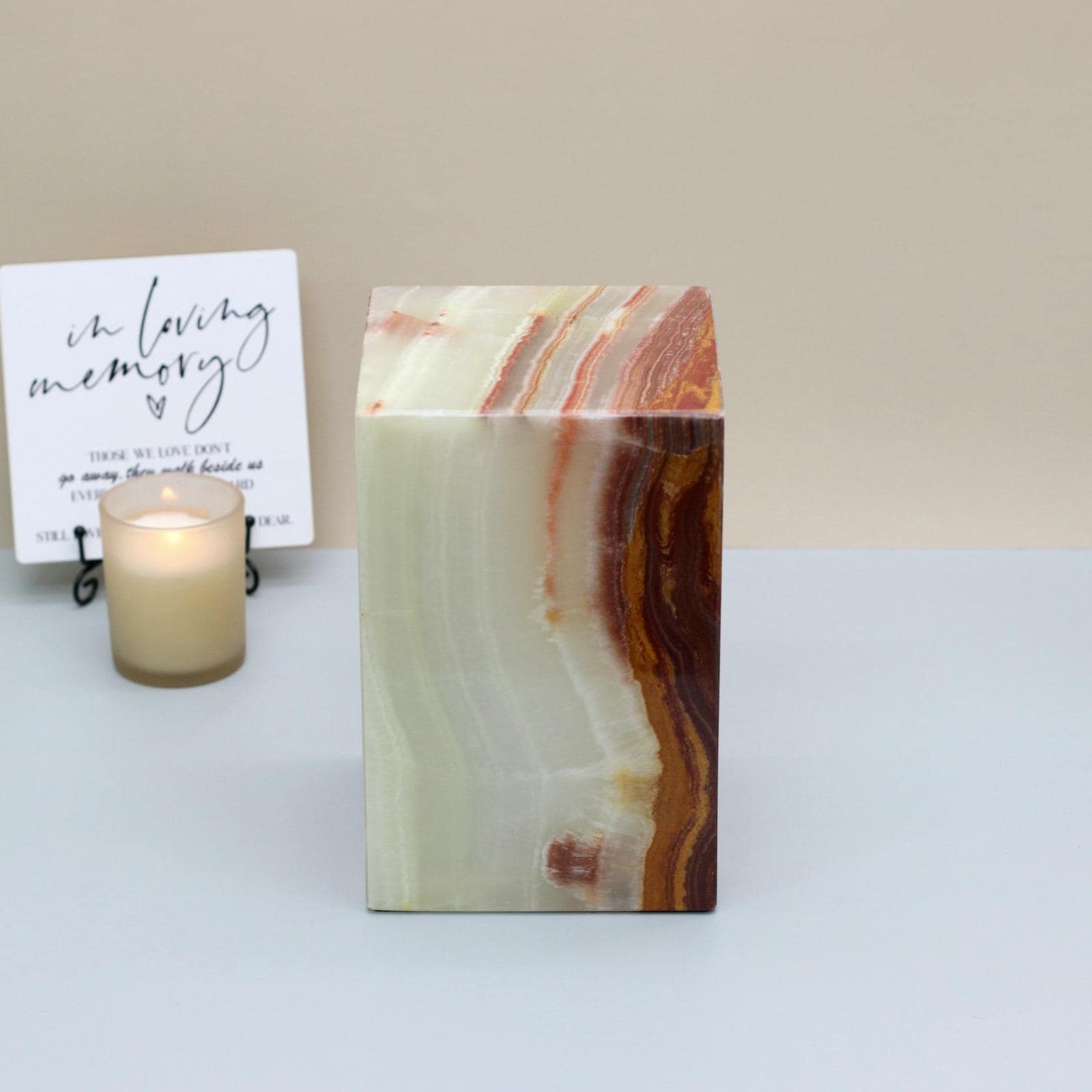 UR_09 Green Onyx Stone Cremation Urn for Ashes