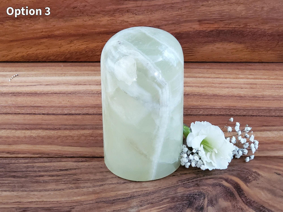 UR_26 Small Green Onyx Stone Cremation Urn for Ashes - 18.5 cu in | Handcrafted Stone Keepsake for Pets or Humans Urn Urn
