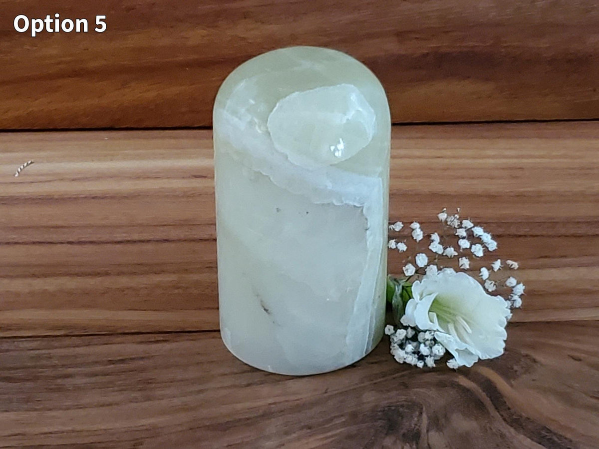 UR_26 Small Green Onyx Stone Cremation Urn for Ashes - 18.5 cu in | Handcrafted Stone Keepsake for Pets or Humans Urn Urn