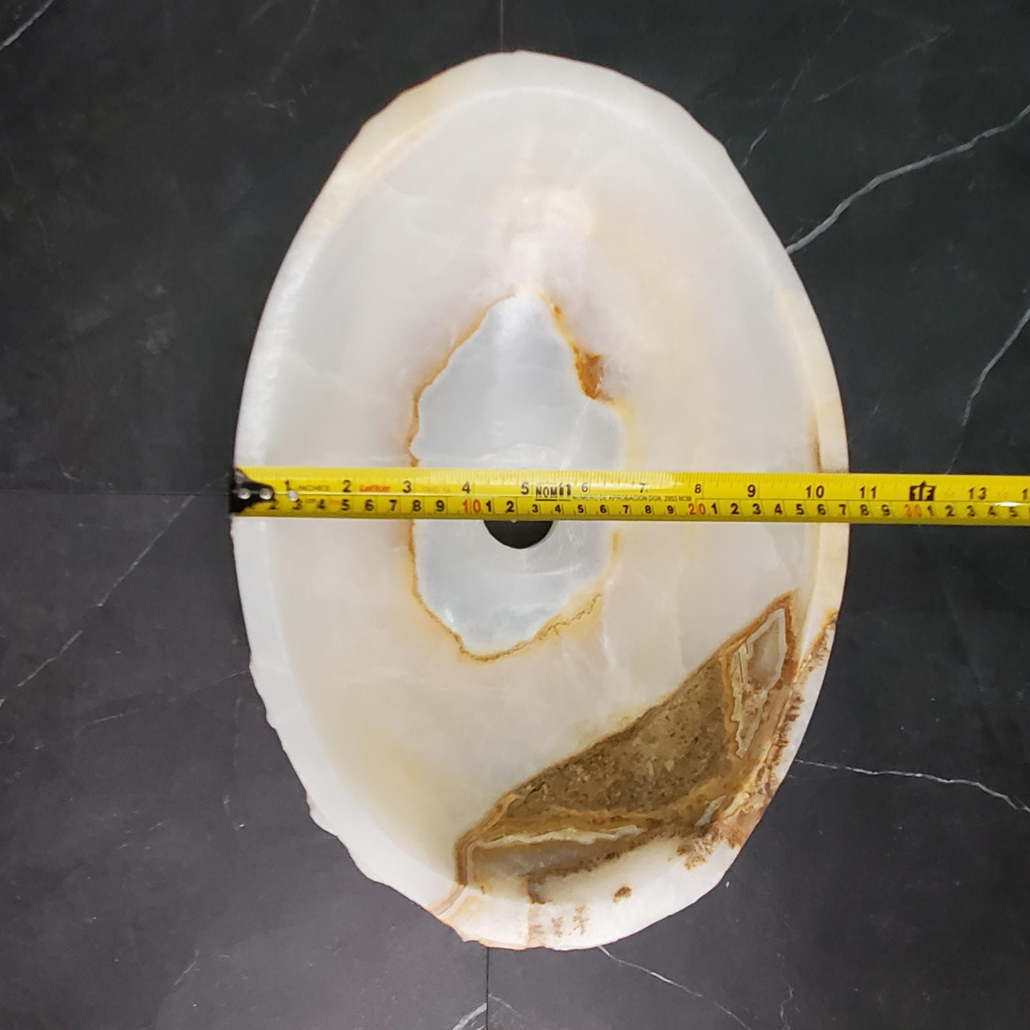 White Onyx Vessel Sink, 15x10.5 Inch Natural Stone Countertop Basin, Polished Luxury Vanity Sink, Spa Bathroom Decor Above Counter sink Bathroom Décor beige tan taupe hand basin bowl handmade powder room Home design trends luxury bathroom Marble Onix Rock modern contemporary natural stone sink plumbing fixture Rectangle Vessel Tan Rustic Onyx Vessel Sinks Translucent Polish