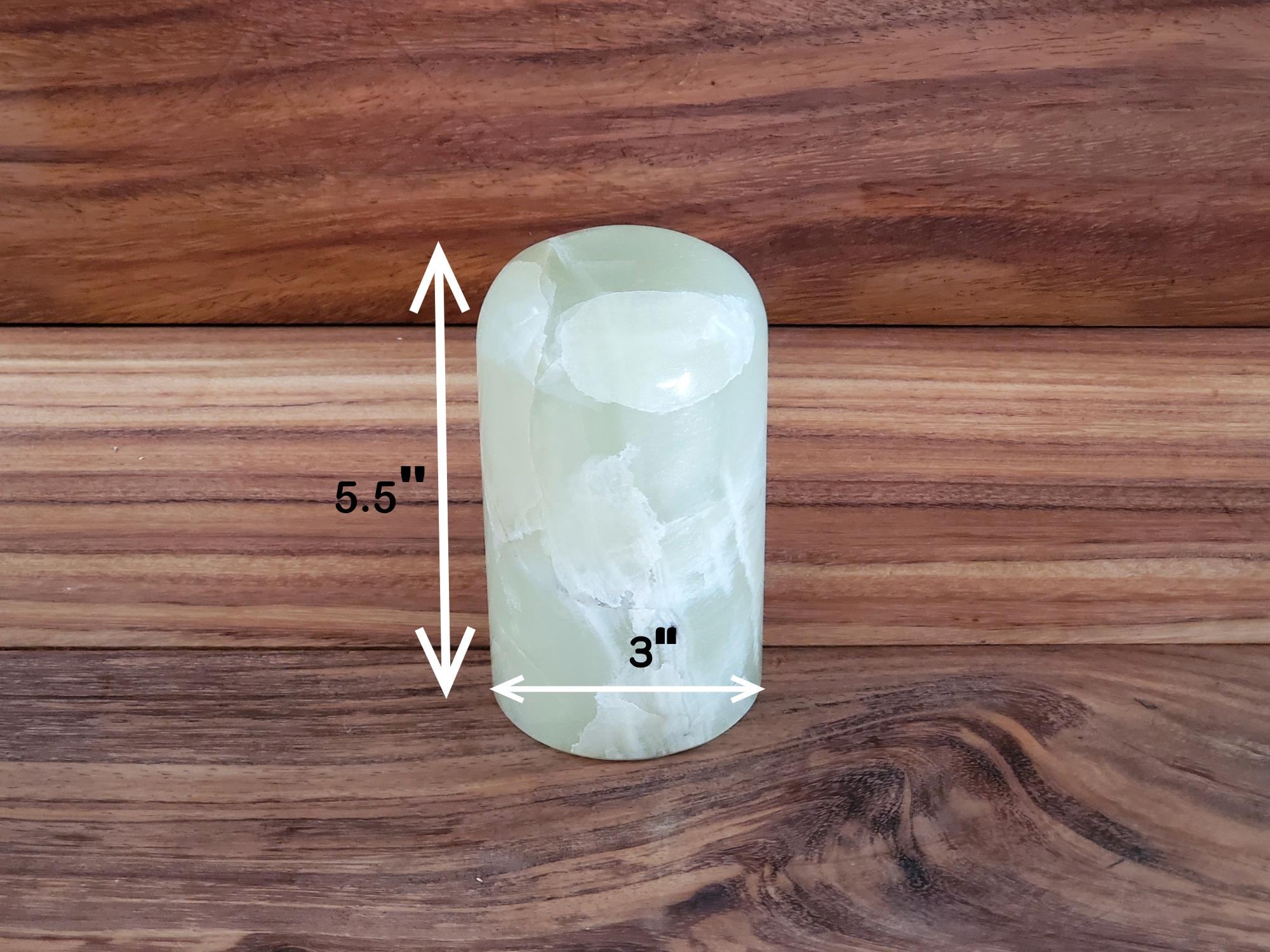 UR_26 Small Green Onyx Stone Cremation Urn for Ashes - 18.5 cu in | Handcrafted Stone Keepsake for Pets or Humans