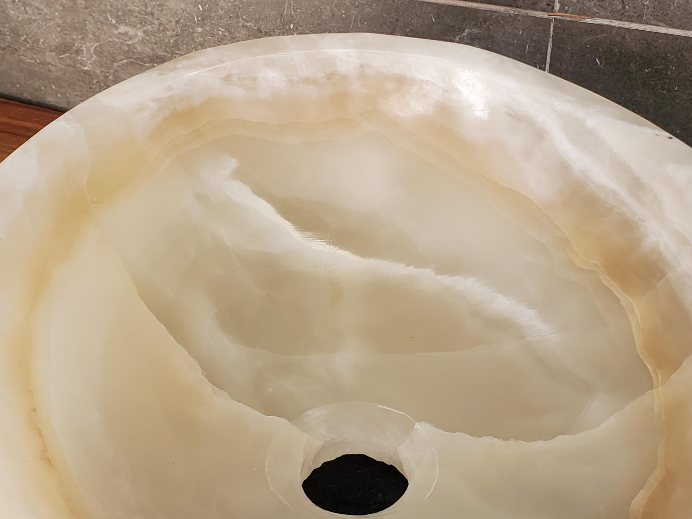 Beige Onyx Vessel Sink, 17x12.5 Inch Natural Stone Countertop Basin, Polished Luxury Vanity Sink, Spa Bathroom Decor Above Counter sink Bathroom Décor beige tan taupe hand basin bowl handmade powder room Home design trends luxury bathroom Marble Onix Rock modern contemporary natural stone sink plumbing fixture Rectangle Vessel Tan Rustic Onyx Vessel Sinks Translucent Polish