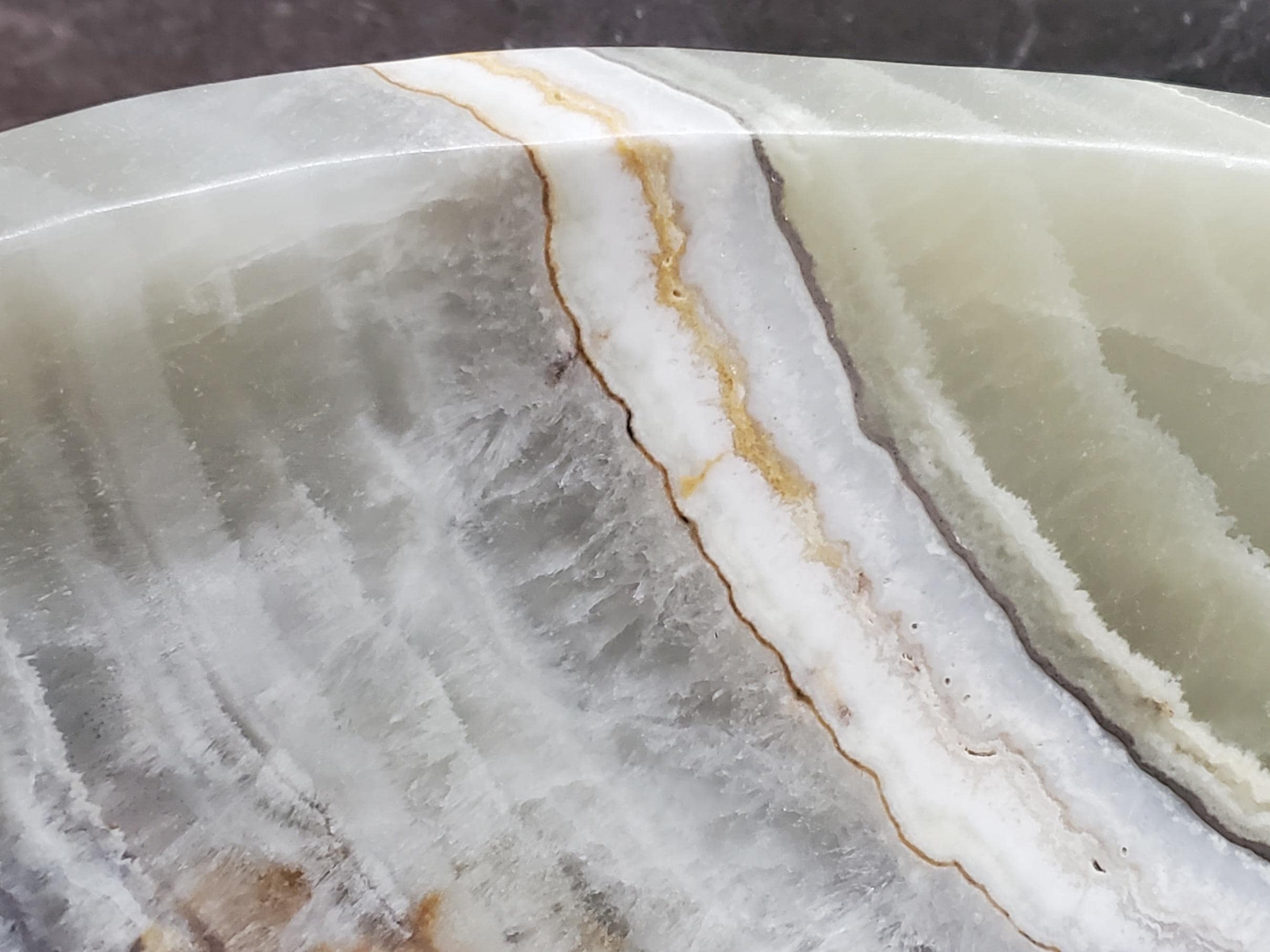 Green Onyx Marble Vessel Sink – Oval Natural Stone Countertop Sink, Polished Vanity Basin, Luxury Spa Bathroom Decor 18.5x14 Inch Above Counter sink Bathroom Décor beige tan taupe hand basin bowl handmade powder room Home design trends luxury bathroom Marble Onix Rock modern contemporary natural stone sink plumbing fixture Rectangle Vessel Tan Rustic Onyx Vessel Sinks Translucent Polish