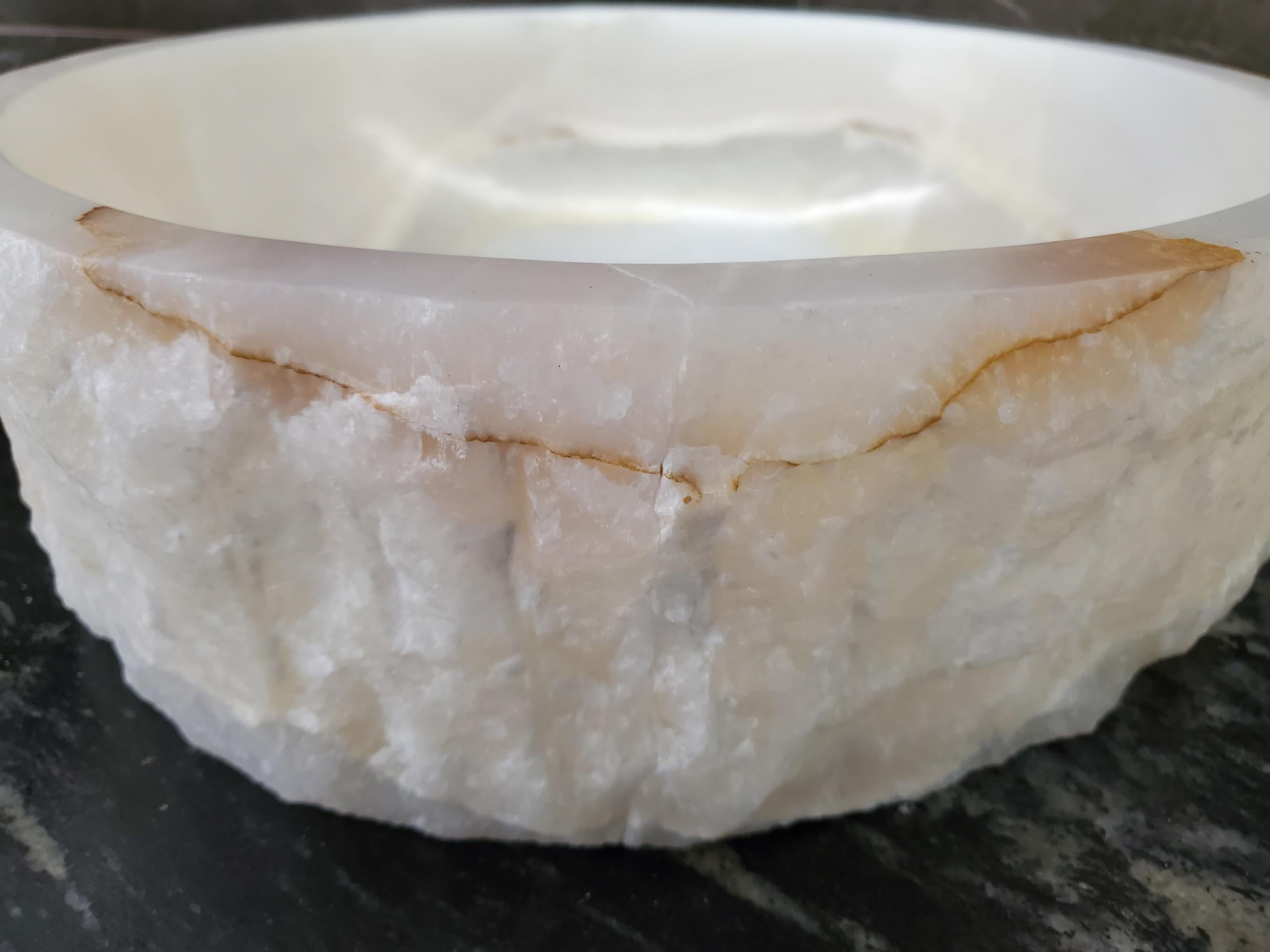 White Onyx Marble Vessel Sink, Natural Stone Vanity Basin, Polished Bathroom Countertop Sink, Spa Decor 16x16 Inch Above Counter sink Bathroom Décor beige tan taupe hand basin bowl handmade powder room Home design trends luxury bathroom Marble Onix Rock modern contemporary natural stone sink plumbing fixture Rectangle Vessel Tan Rustic Onyx Vessel Sinks Translucent Polish