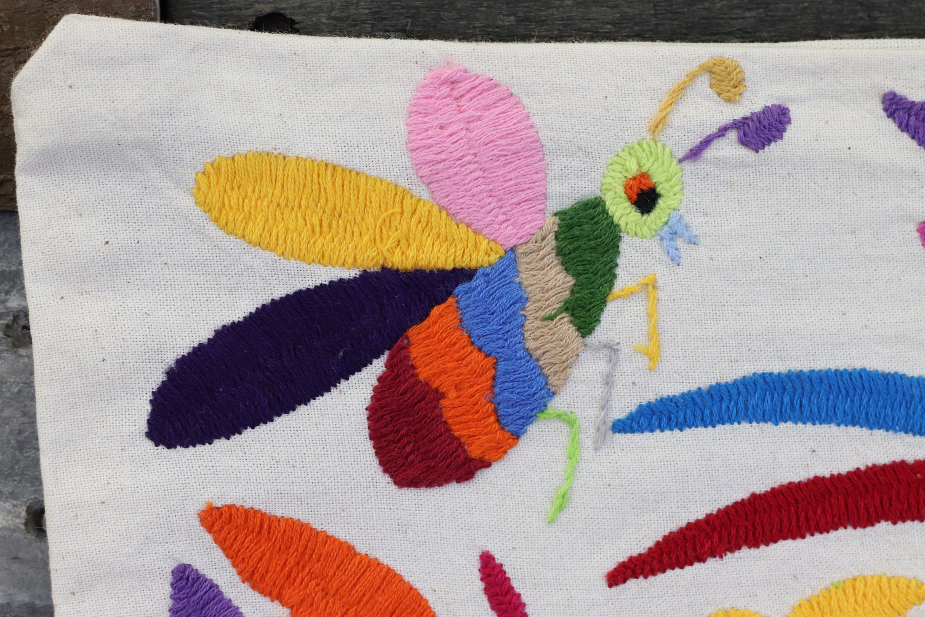 16" x 12" Multicolor Otomi Tenango Pillow Cover Tenango Decor Home Pillow Covers