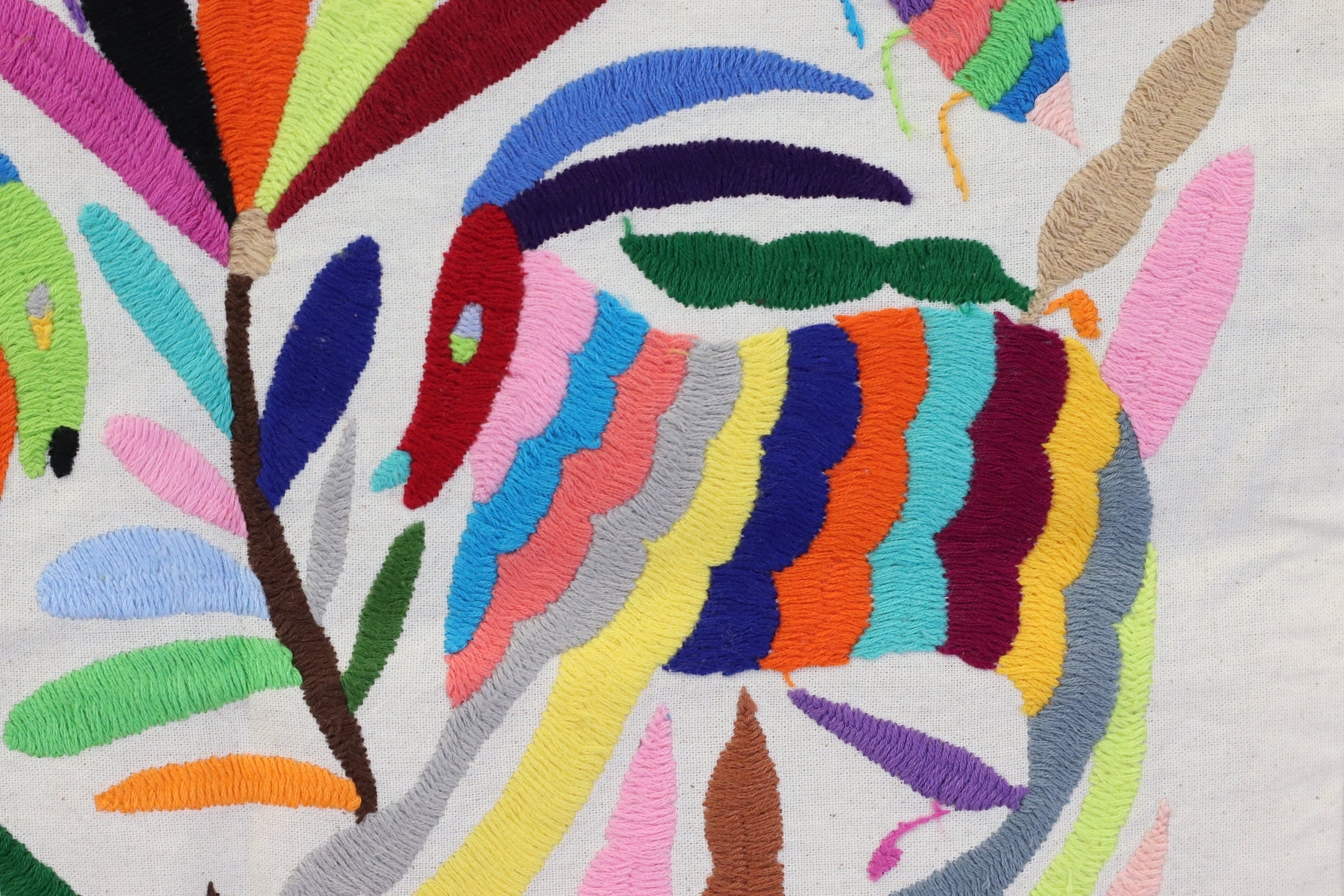 16" x 12" Multicolor Otomi Tenango Pillow Cover Tenango Decor Home Pillow Covers