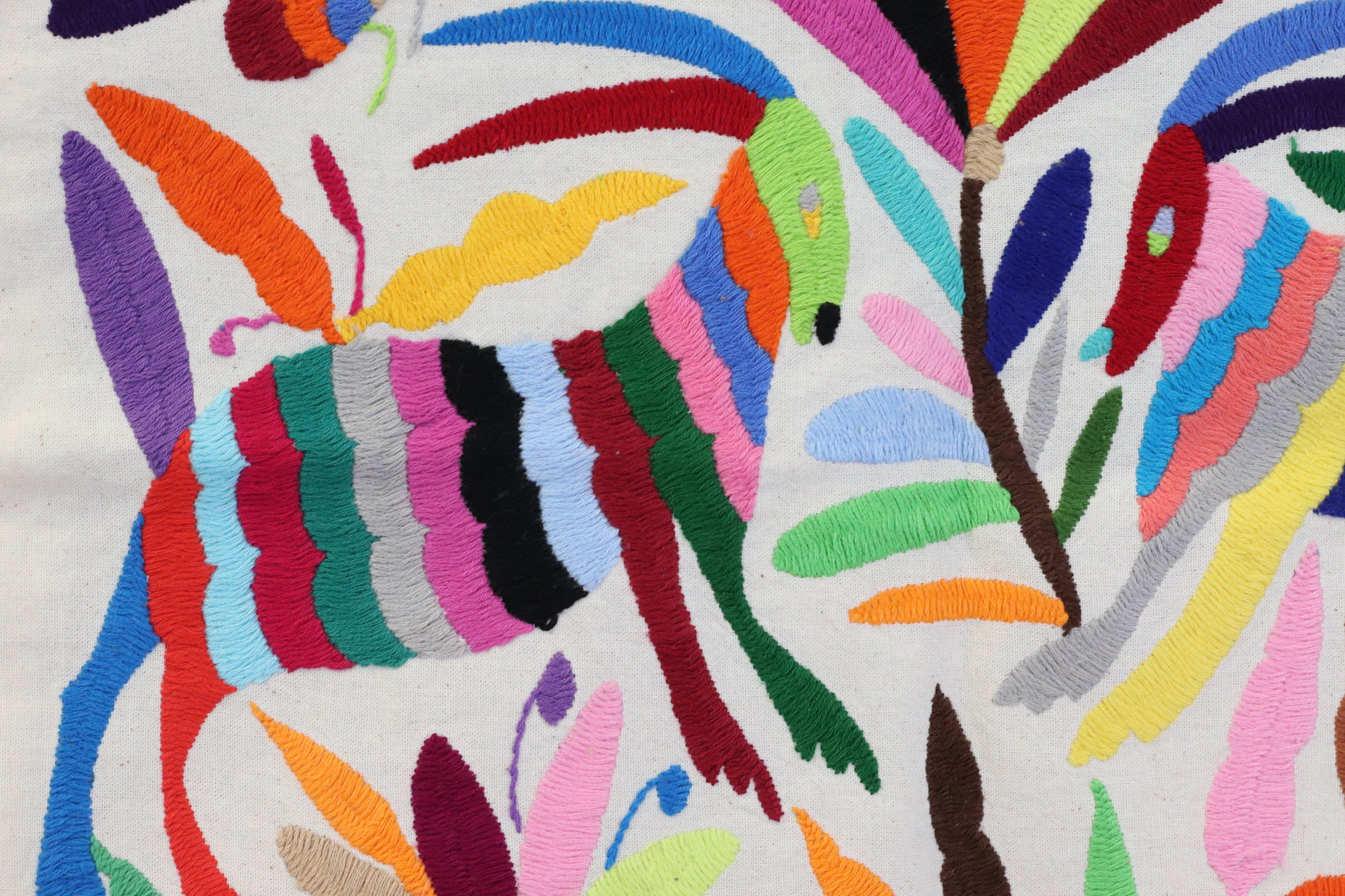 16" x 12" Multicolor Otomi Tenango Pillow Cover Tenango Decor Home Pillow Covers