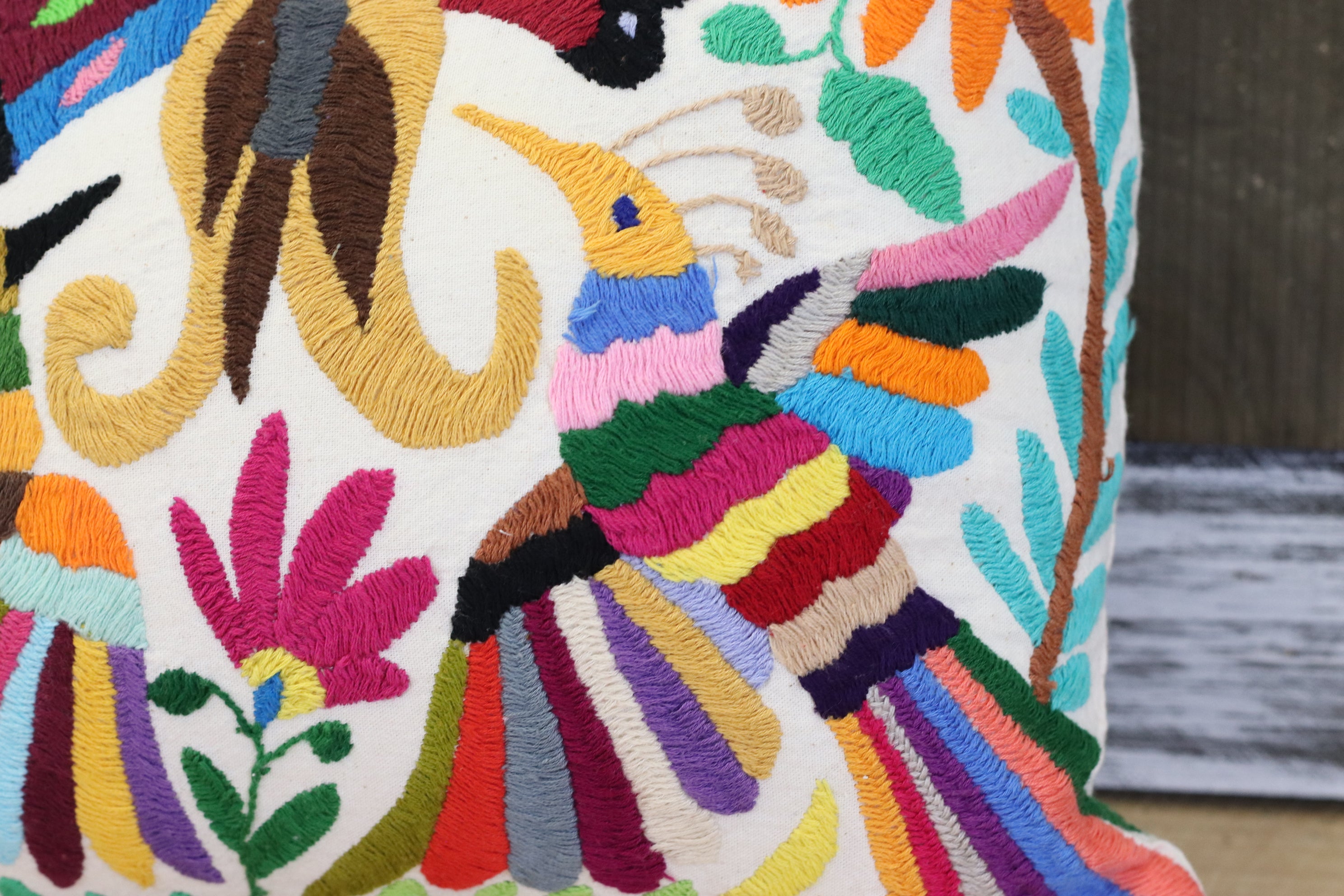 15" x 12" Otomi Tenango Pillow Cover Tenango Decor Home Pillow Covers