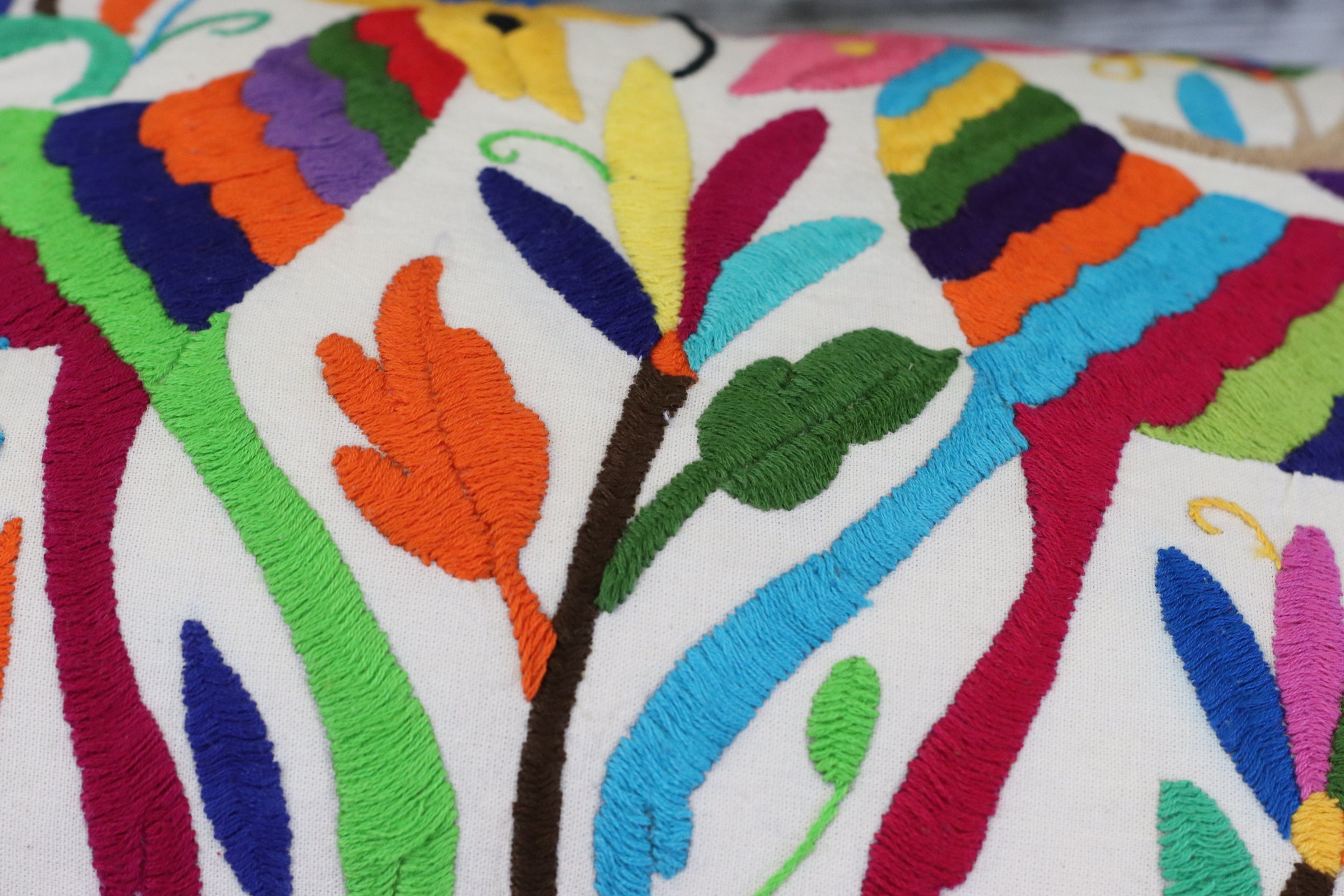 15" x 12" Multicolor Otomi Tenango Pillow Cover Tenango Decor Home Pillow Covers