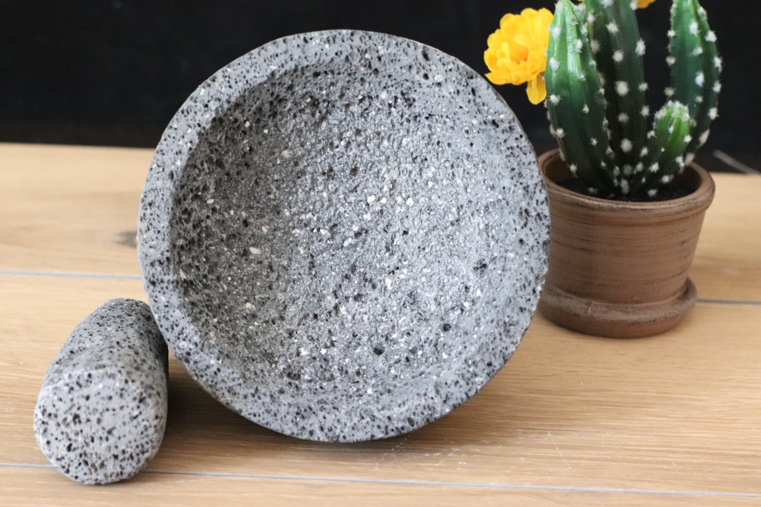 Mighty Bowl & Pestle - Lava Stone - 6 Inch Molcajete Accessories Kitchen & Dining Molcajete