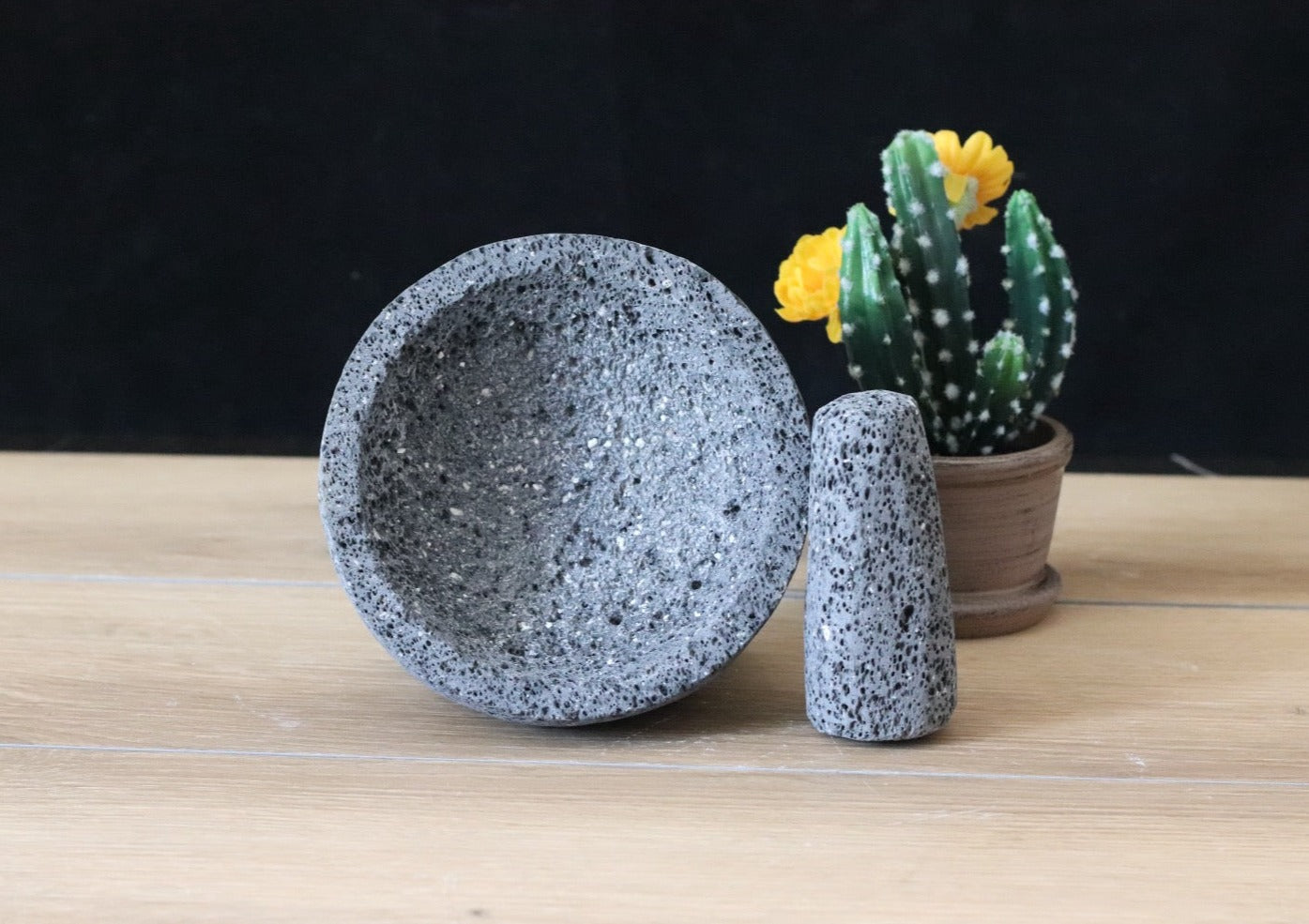 Mighty Bowl & Pestle - Lava Stone - 6 Inch Molcajete Accessories Kitchen & Dining Molcajete