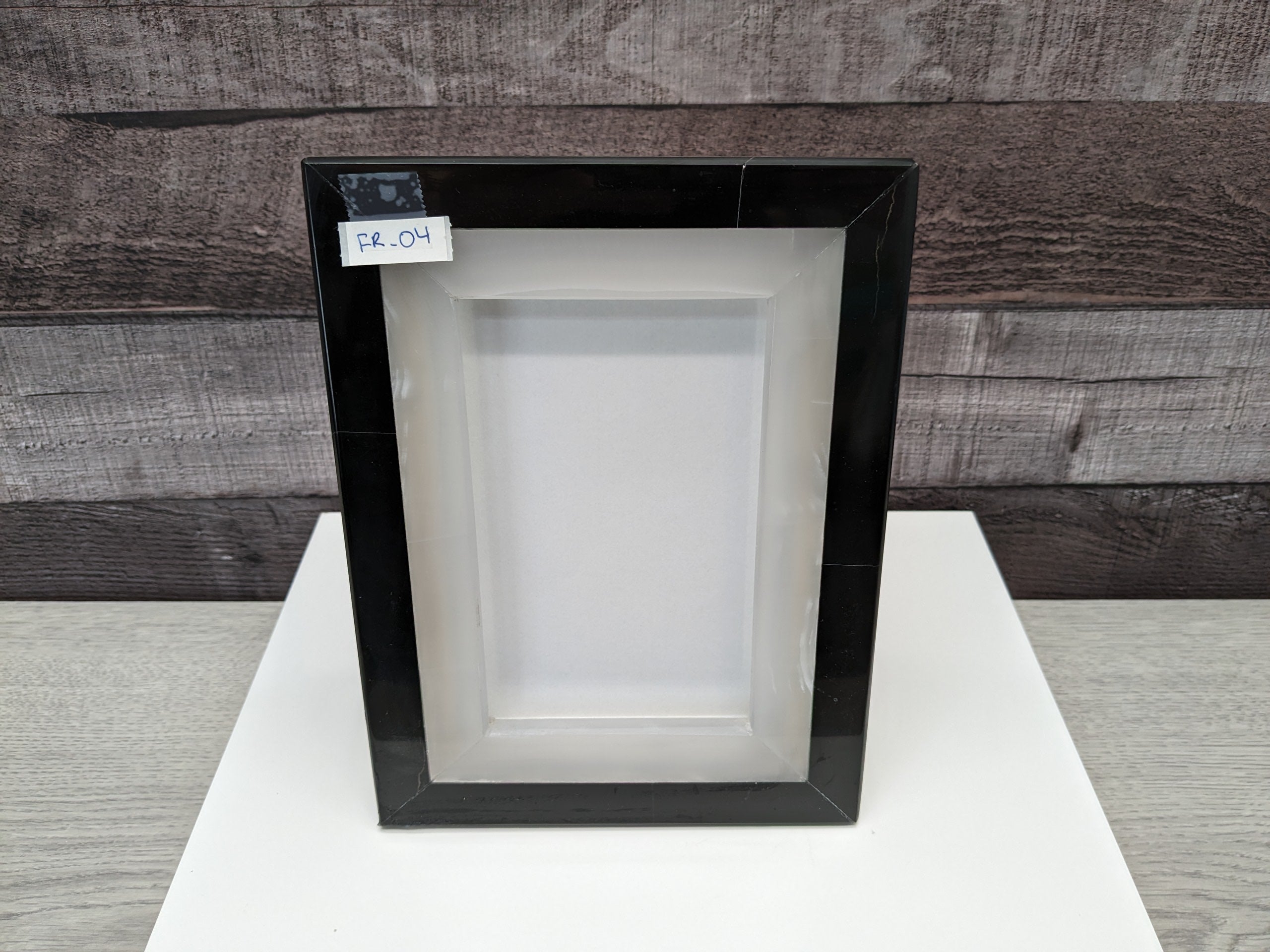 FR_04 Rectangle Beige and Brown Photo Frame, Stone Artwork Holder, Picture Display (Copy)