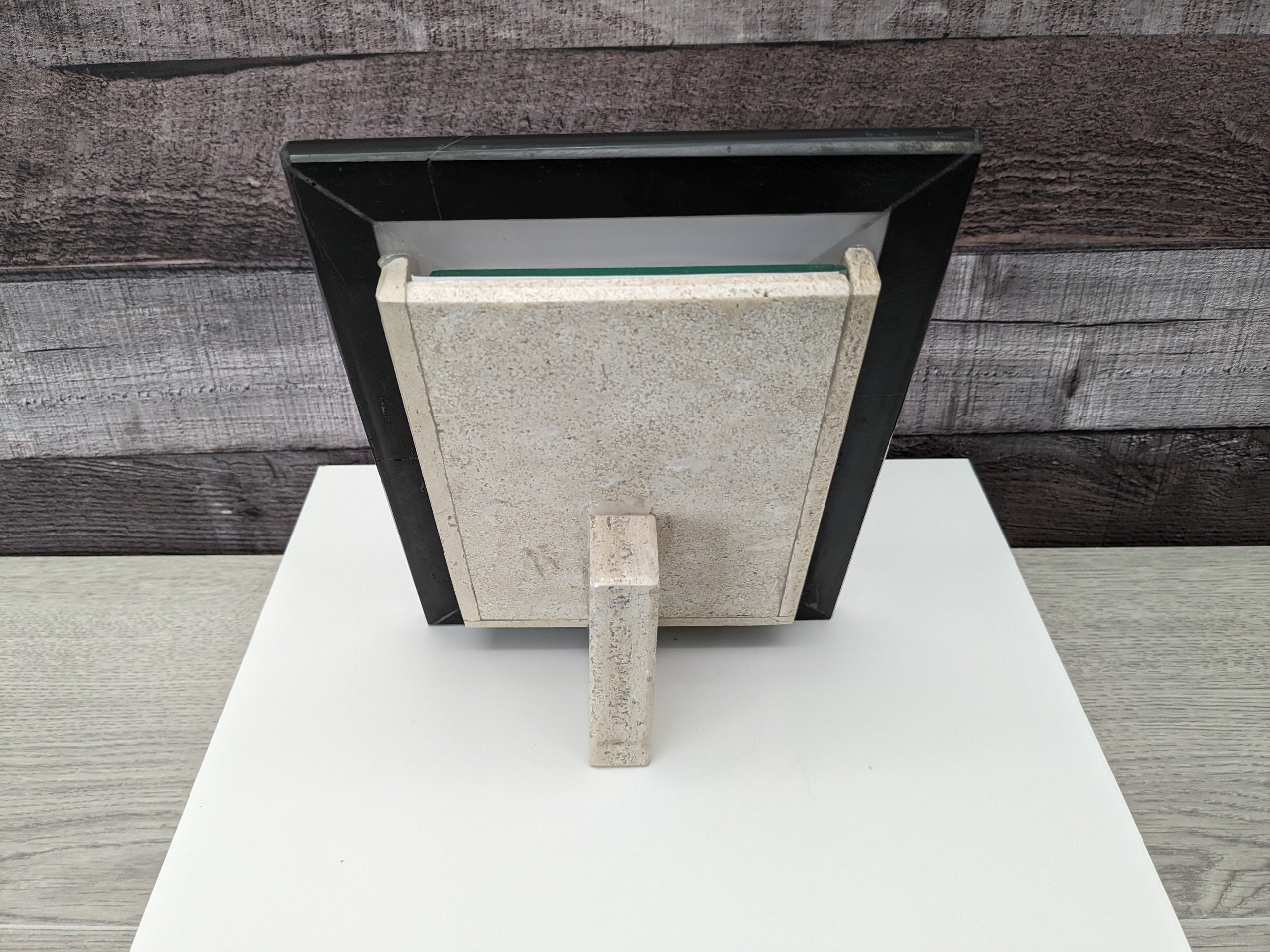 FR_04 Rectangle Beige and Brown Photo Frame, Stone Artwork Holder, Picture Display (Copy)