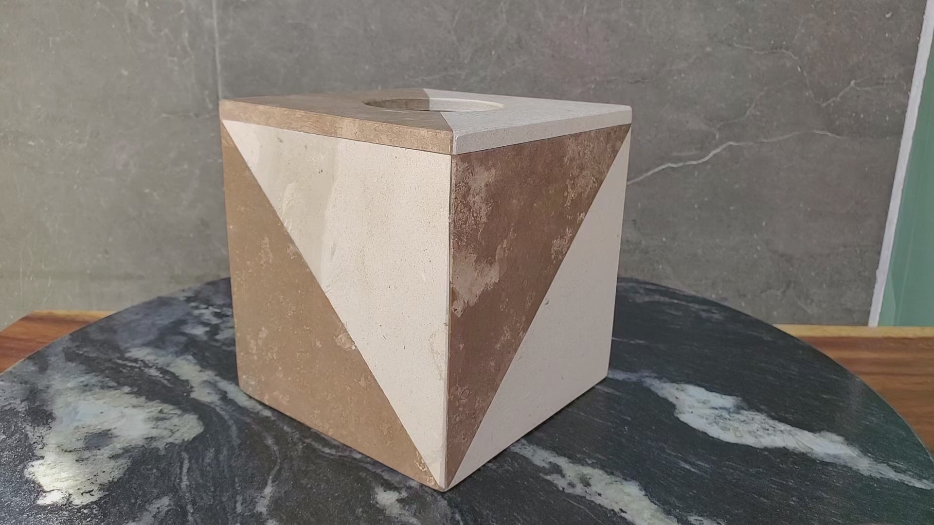 Travertine Stone Tissue Cover, Square. Fast Shipping, Handmade. Standard Cube Size. Buy Now at www.felipe grace.com.