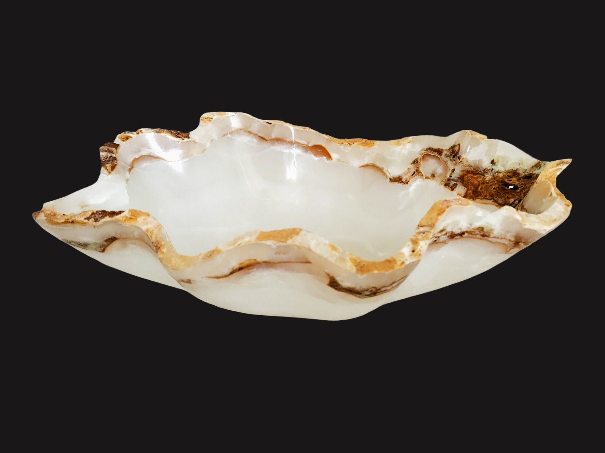 S16_17 Onyx Stone Vessel Bathroom Sink - 17 x 14 inch