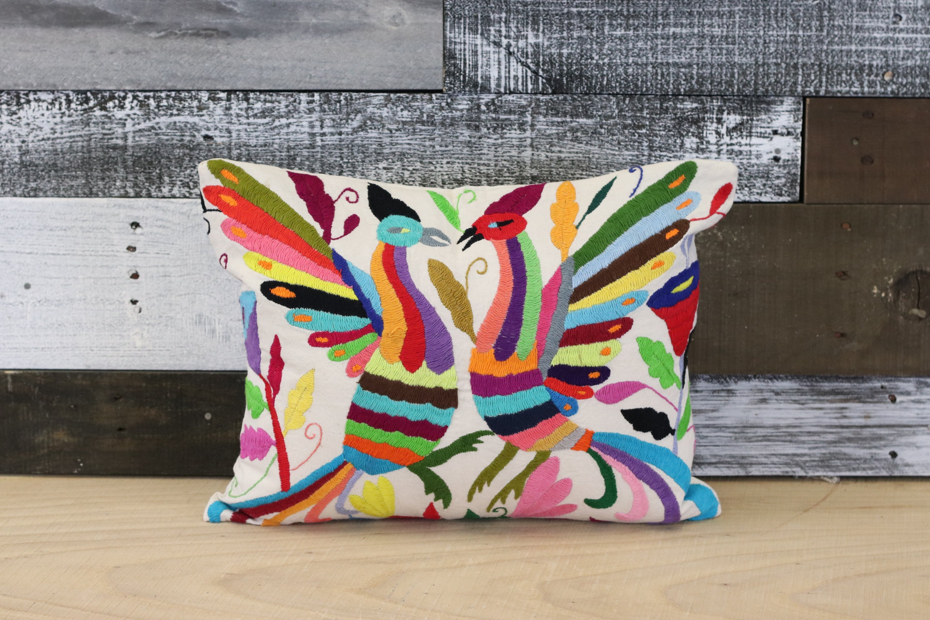 15" x 12" Multicolor Otomi Tenango Pillow Cover Tenango Decor Home Pillow Covers