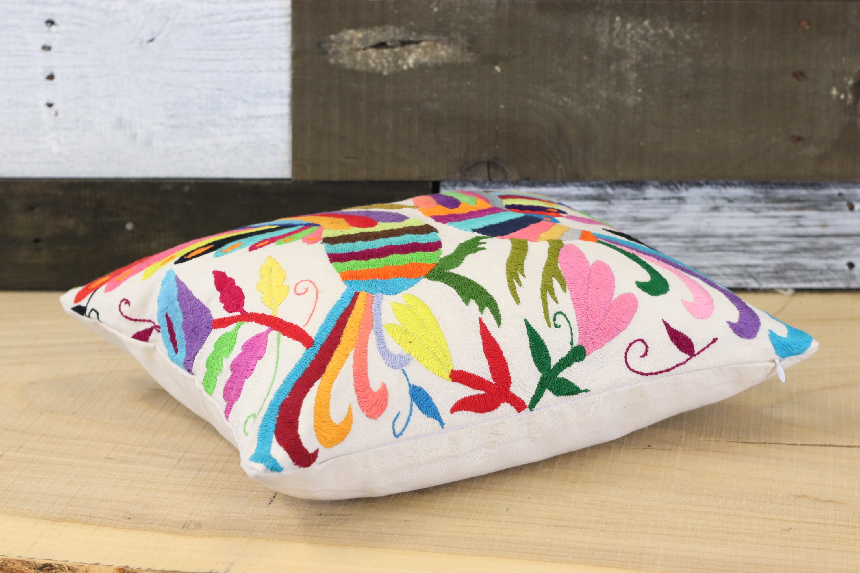 15" x 12" Multicolor Otomi Tenango Pillow Cover Tenango Decor Home Pillow Covers