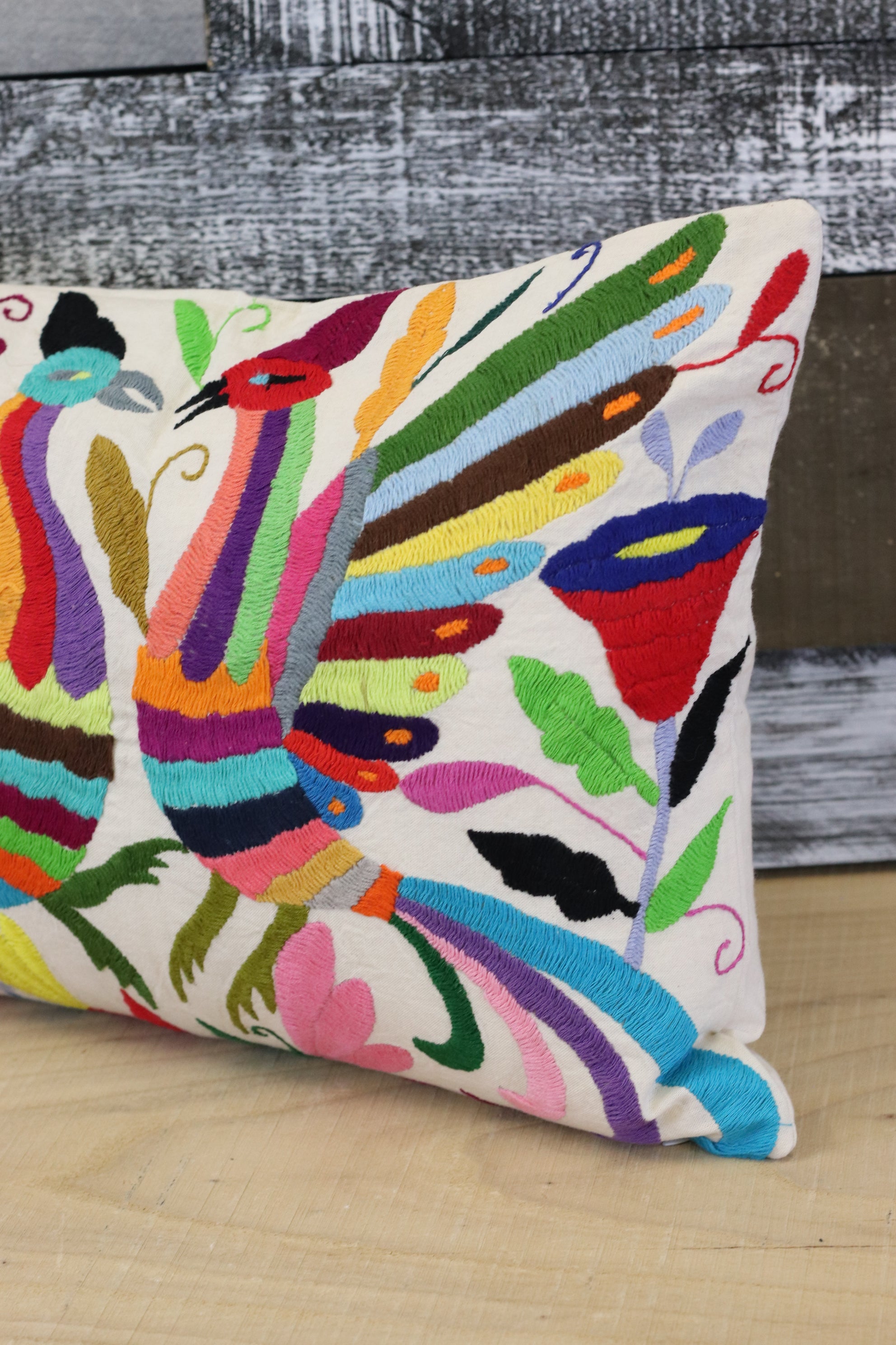 15" x 12" Multicolor Otomi Tenango Pillow Cover Tenango Decor Home Pillow Covers