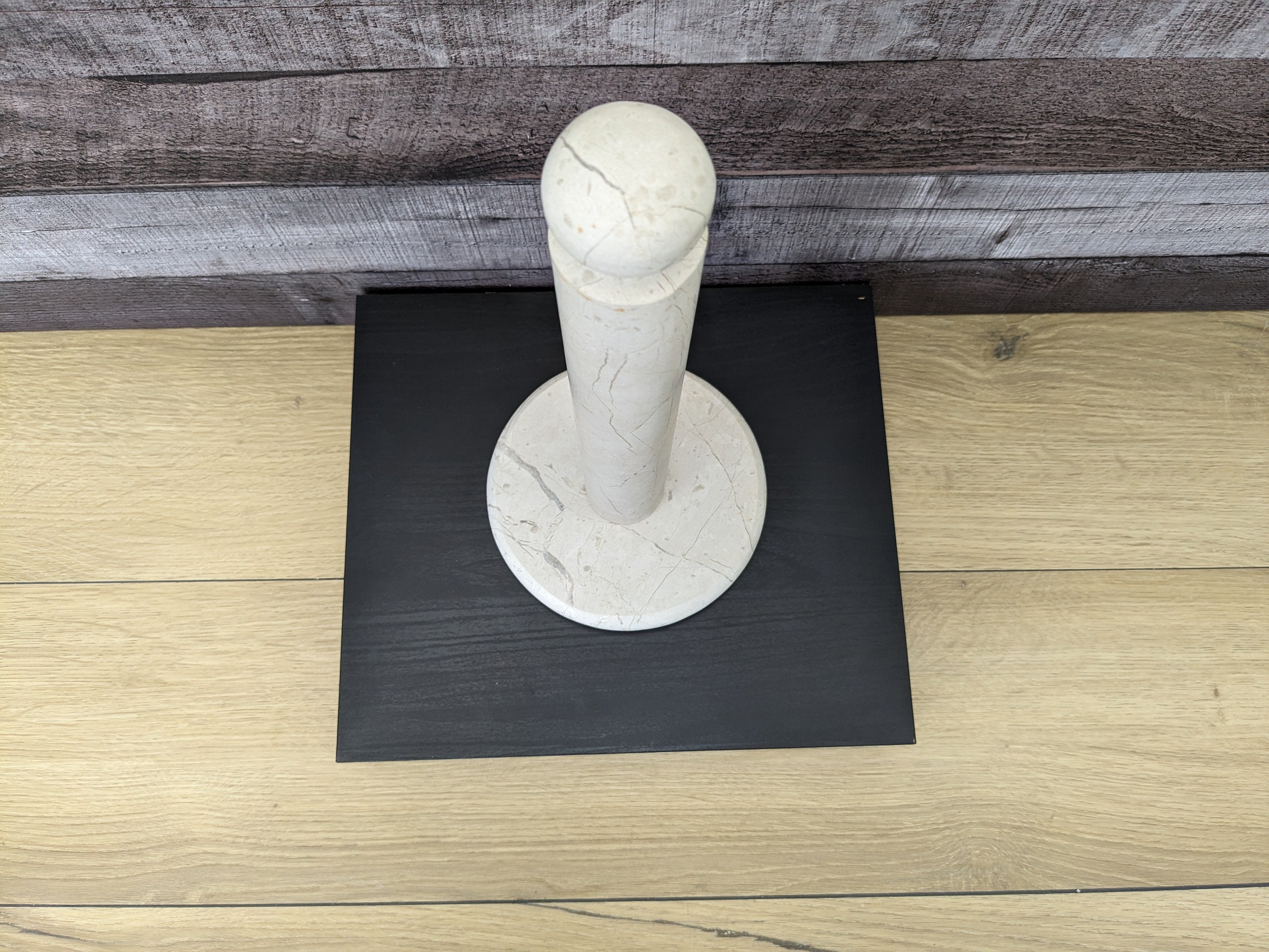 Tan Travertine Paper Towel Holder, Freestanding, Commerical Size Standup Dispenser Paper Towel Holder Accessories Kitchen & Dining