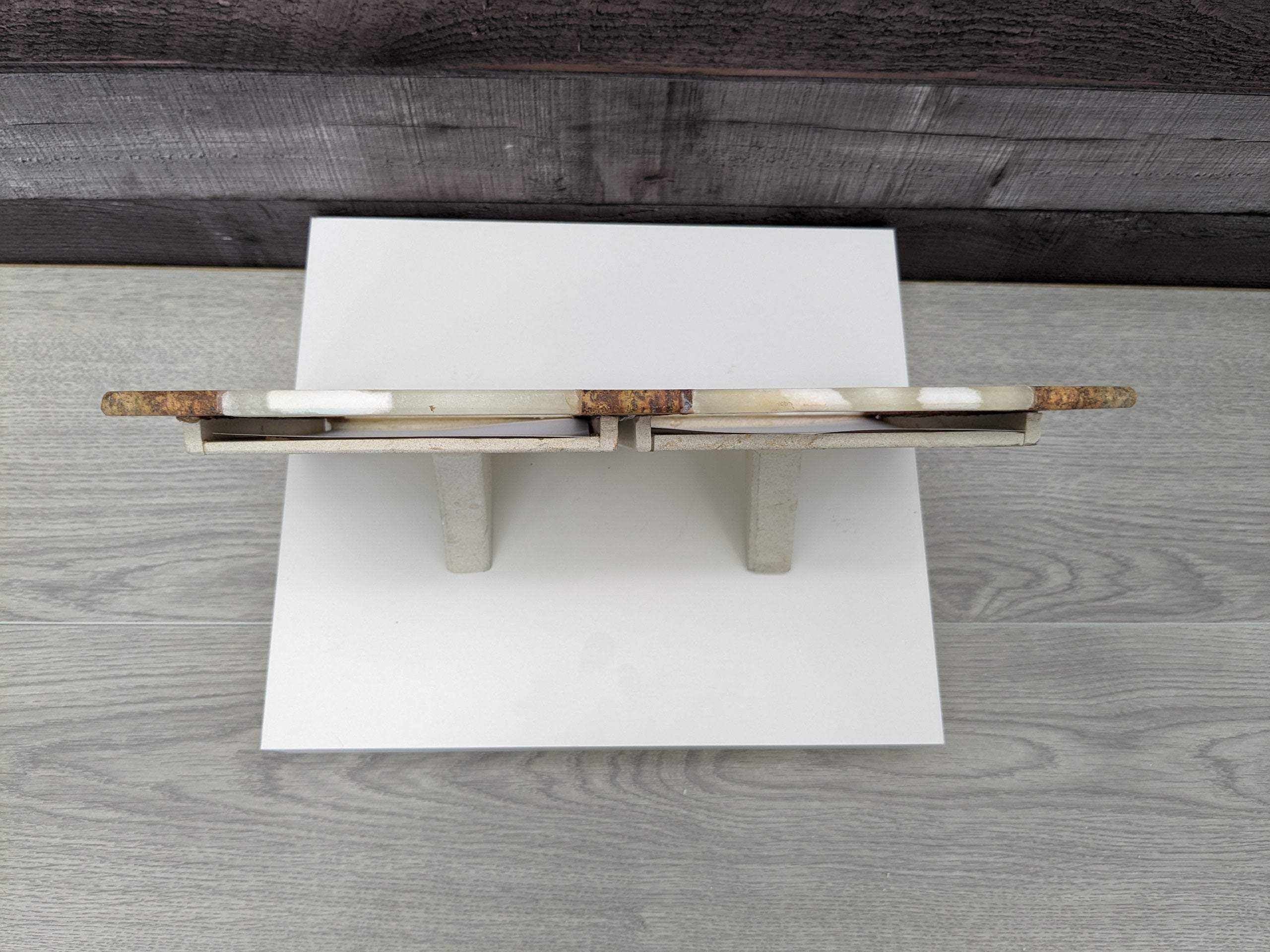 Beige and Brown Onyx and Travertine Photo Frame, Stone Artwork Holder, Picture Display Picture Frames Accessories Decor Frames Home