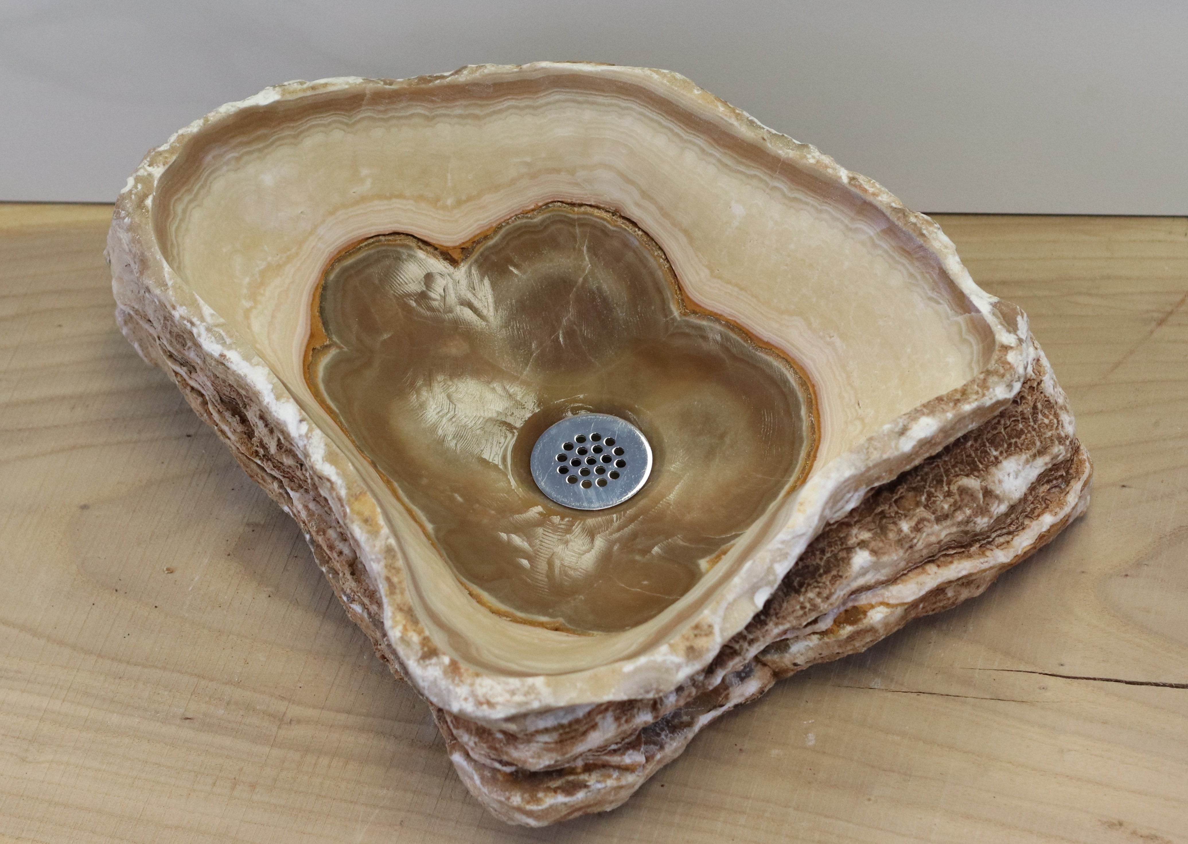 Tan and Beige Onyx Vessel Sink Onyx Sinks Onyx Sinks Sinks