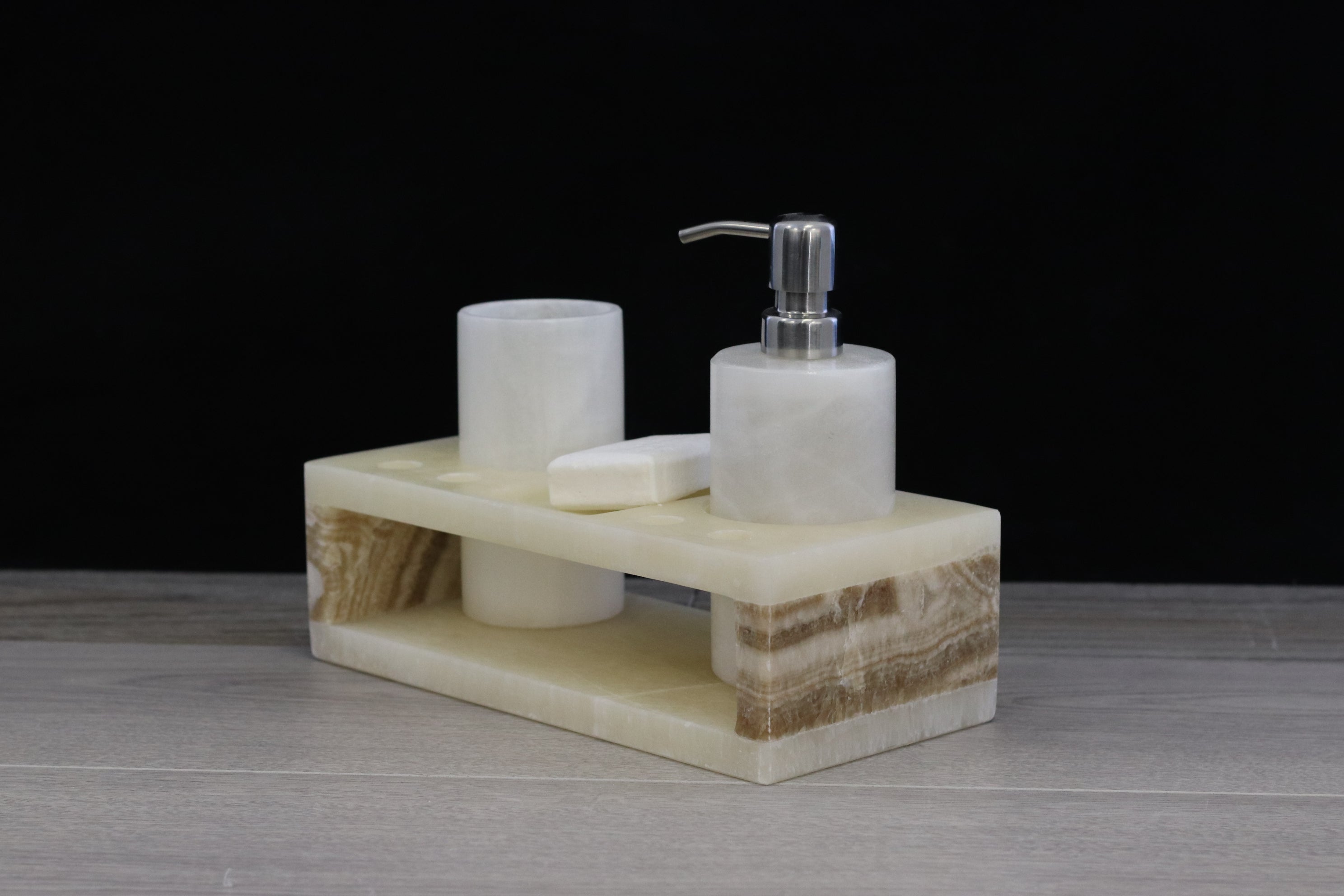 Onyx Stone Bathroom Accessories Set Bathroom Accessory Set Accessories Bath Bathroom Accessory Sets