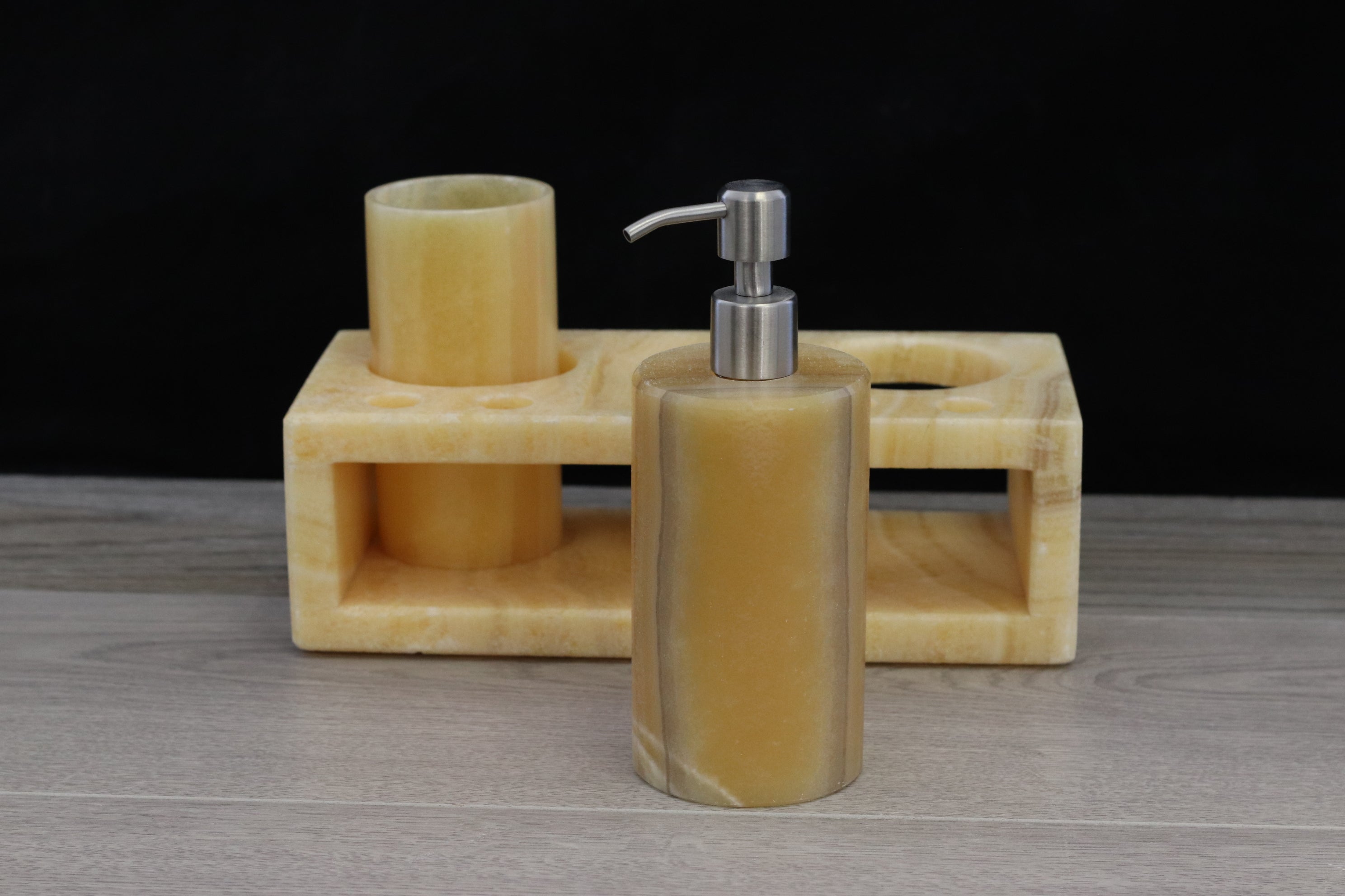 Onyx Stone Bathroom Accessories Set Bathroom Accessory Set Accessories Bath Bathroom Accessory Sets