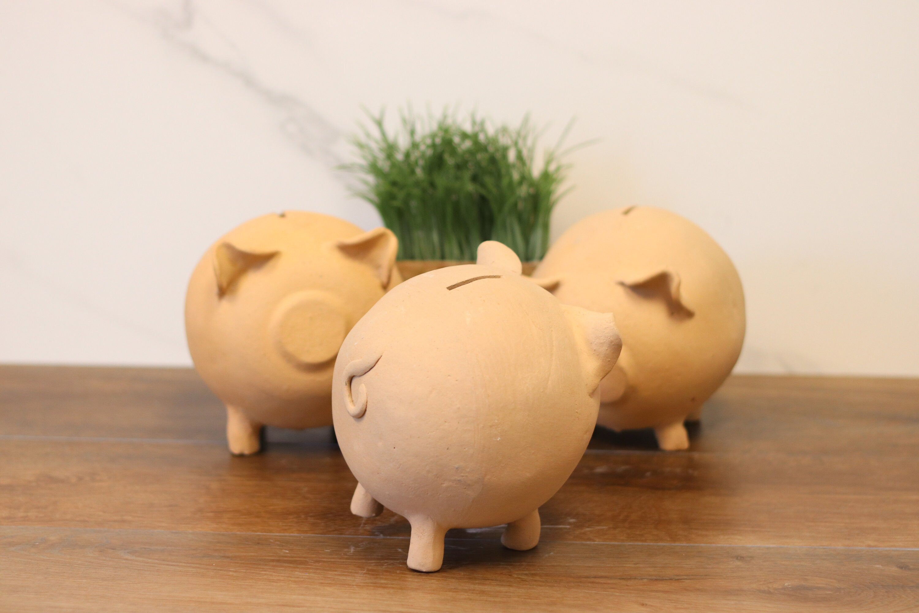 Ceremic Smash Piggy Bank, 6x6x7 inch