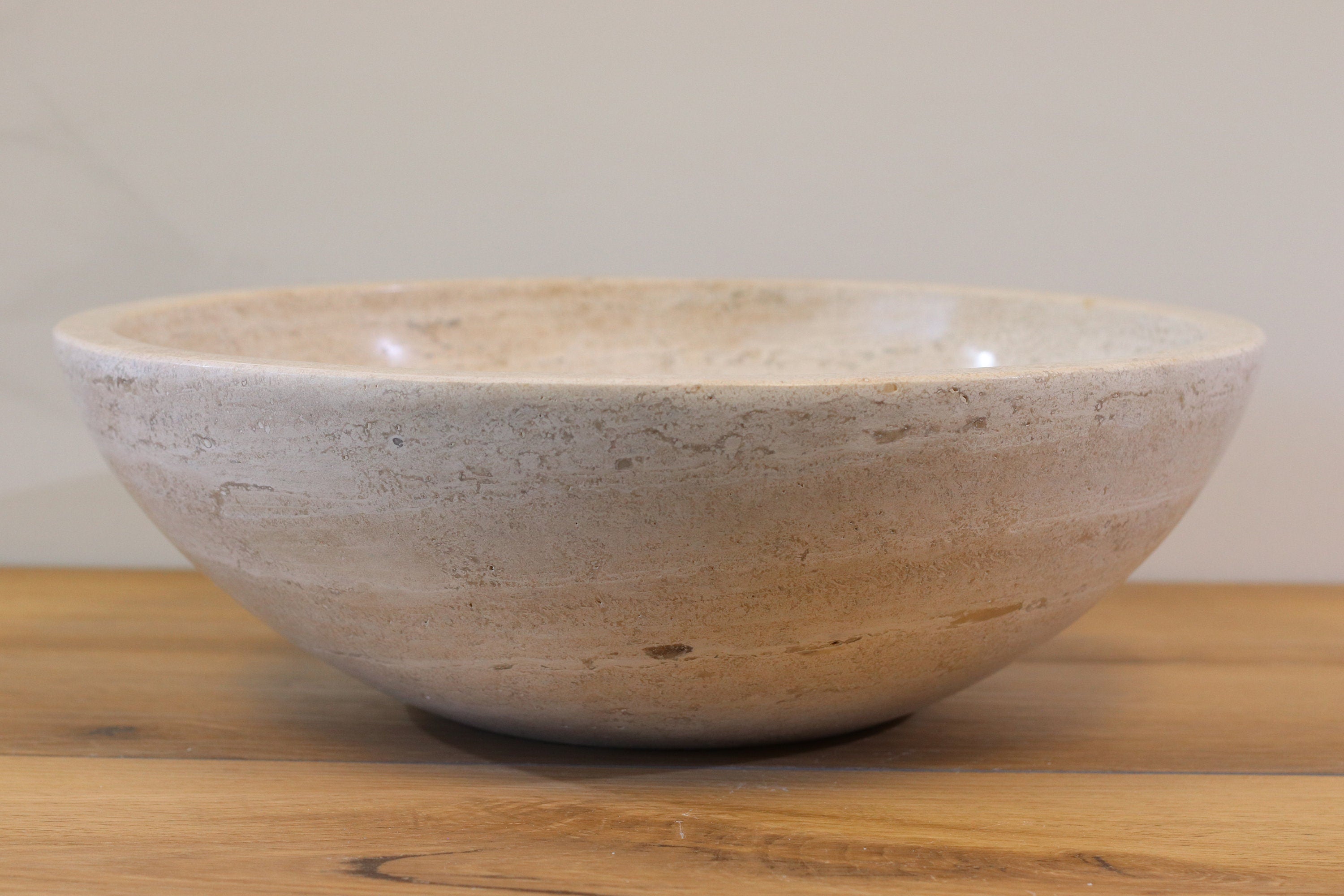 Round Travertine Vessel Bathroom Sink Bathroom Sinks Sinks Travertine Sinks